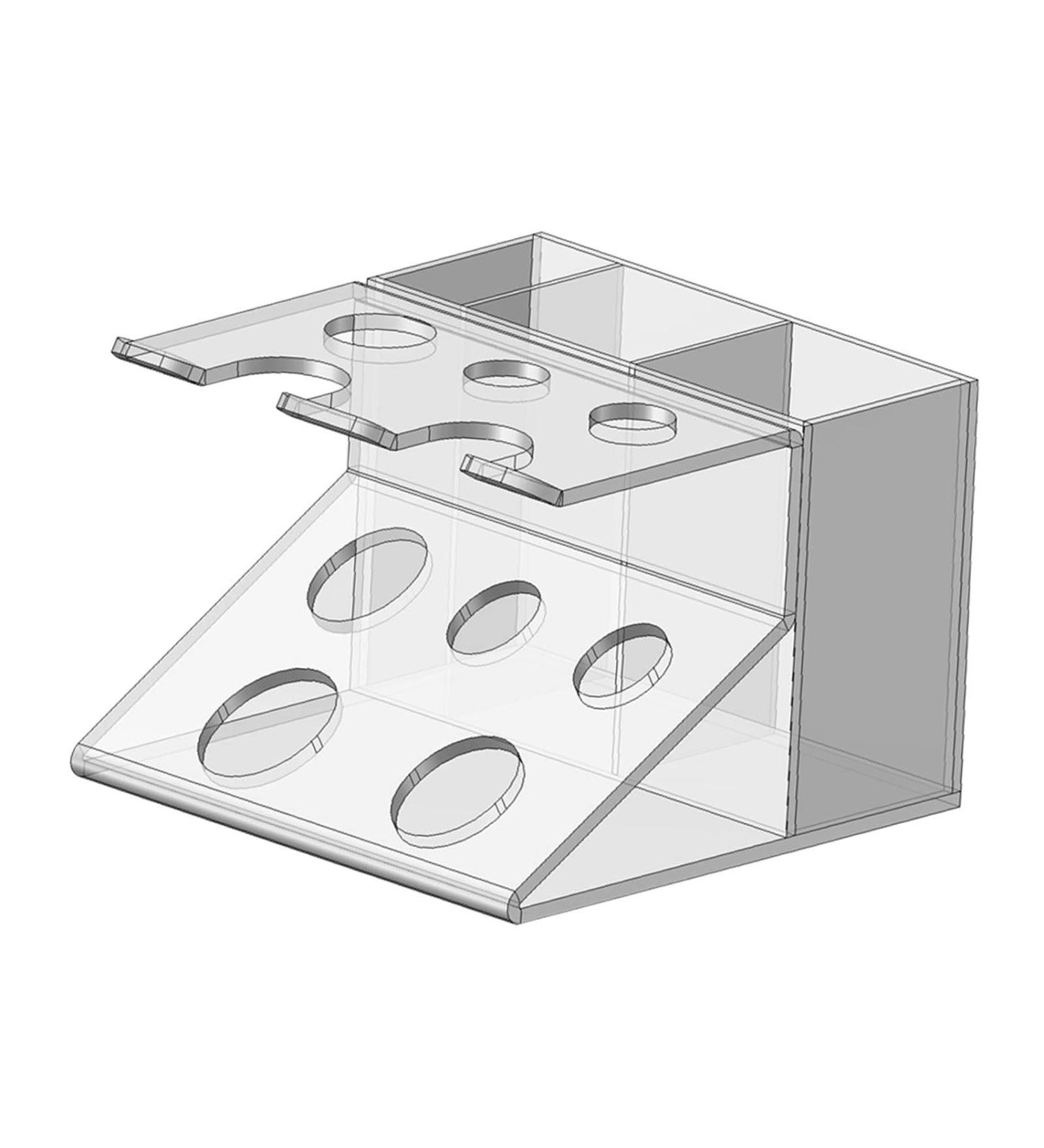 Gralara Razor Holder & Toothbrush Organizer - Multifunctional Transparent Storage for Bedrooms & Worktops - Ideal for Electric Toothbrushes - Buy Online on GoSupps.com