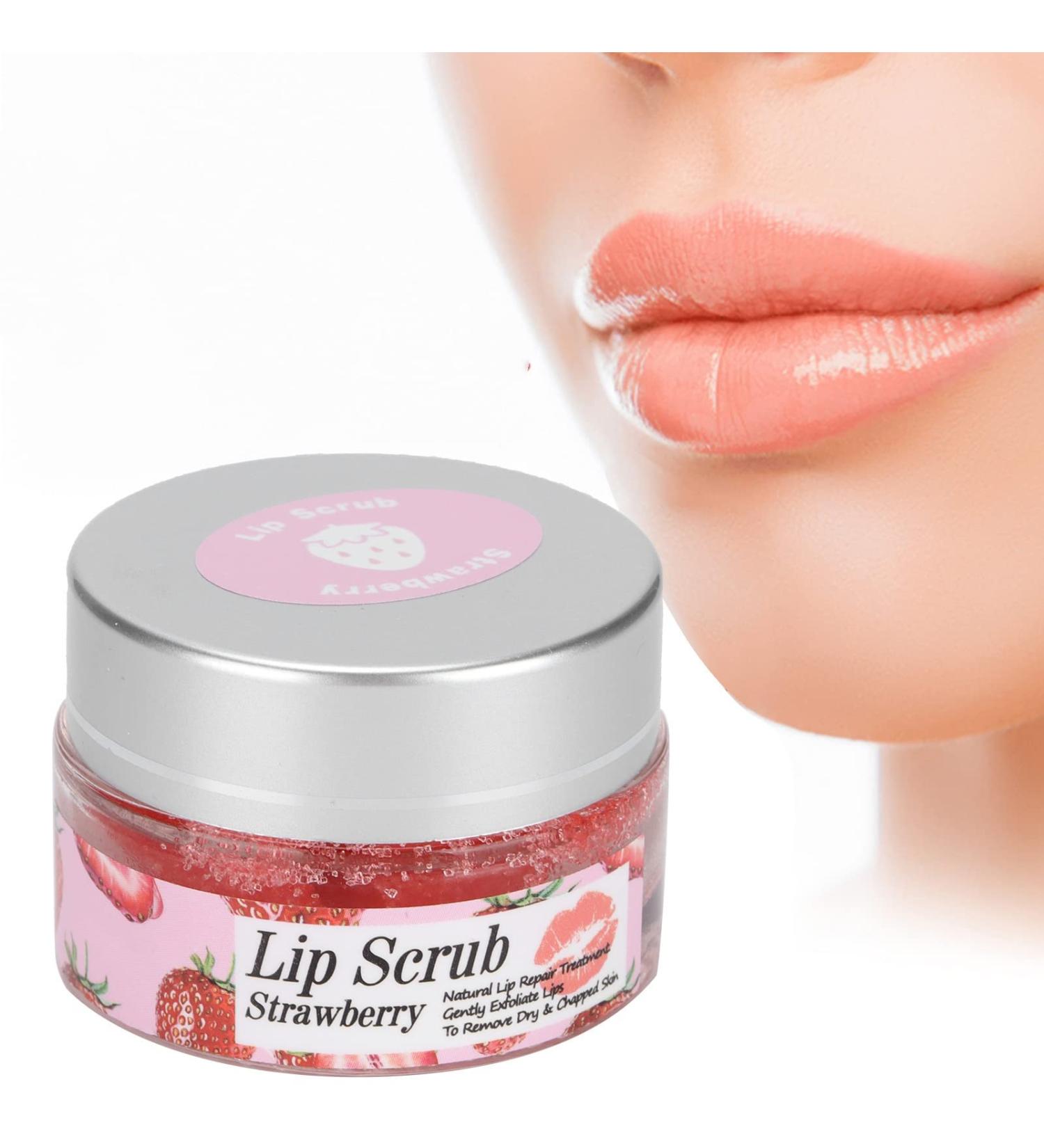 Natural Strawberry Lip Peeling & Scrub | Exfoliate & Soften Lips | 20g Lip Care - Buy Online on GoSupps.com