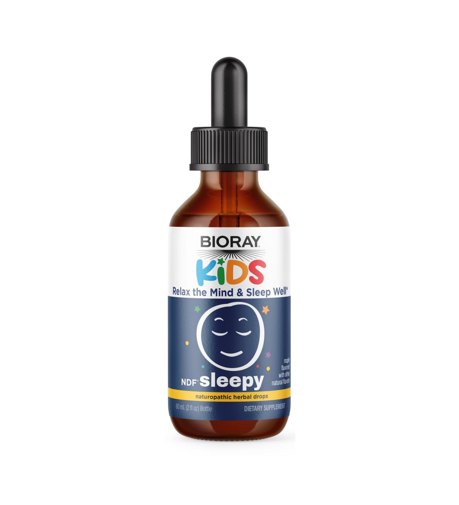 BIORAY Kids NDF Sleepy Maple - 2 fl oz - Relax The Mind & Rest Through The Night - Non-GMO Vegan Gluten Free - 1-2 Month Supply