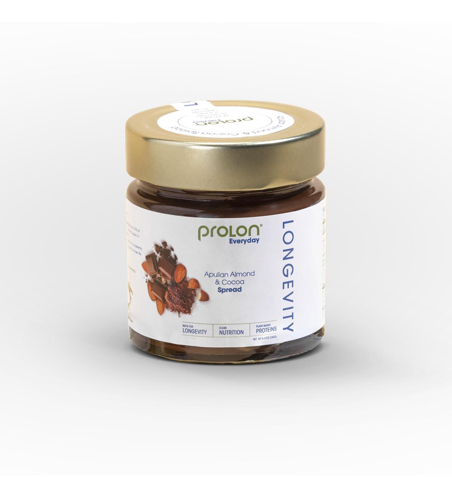 Prolon L-Spread Almond Chocolate Spread | Low Sugar Keto Snack | Gluten-Free Vegan Plant-Based | Rich in Magnesium & Fiber | Healthy Fats - 1 Jar - Buy Online on GoSupps.com