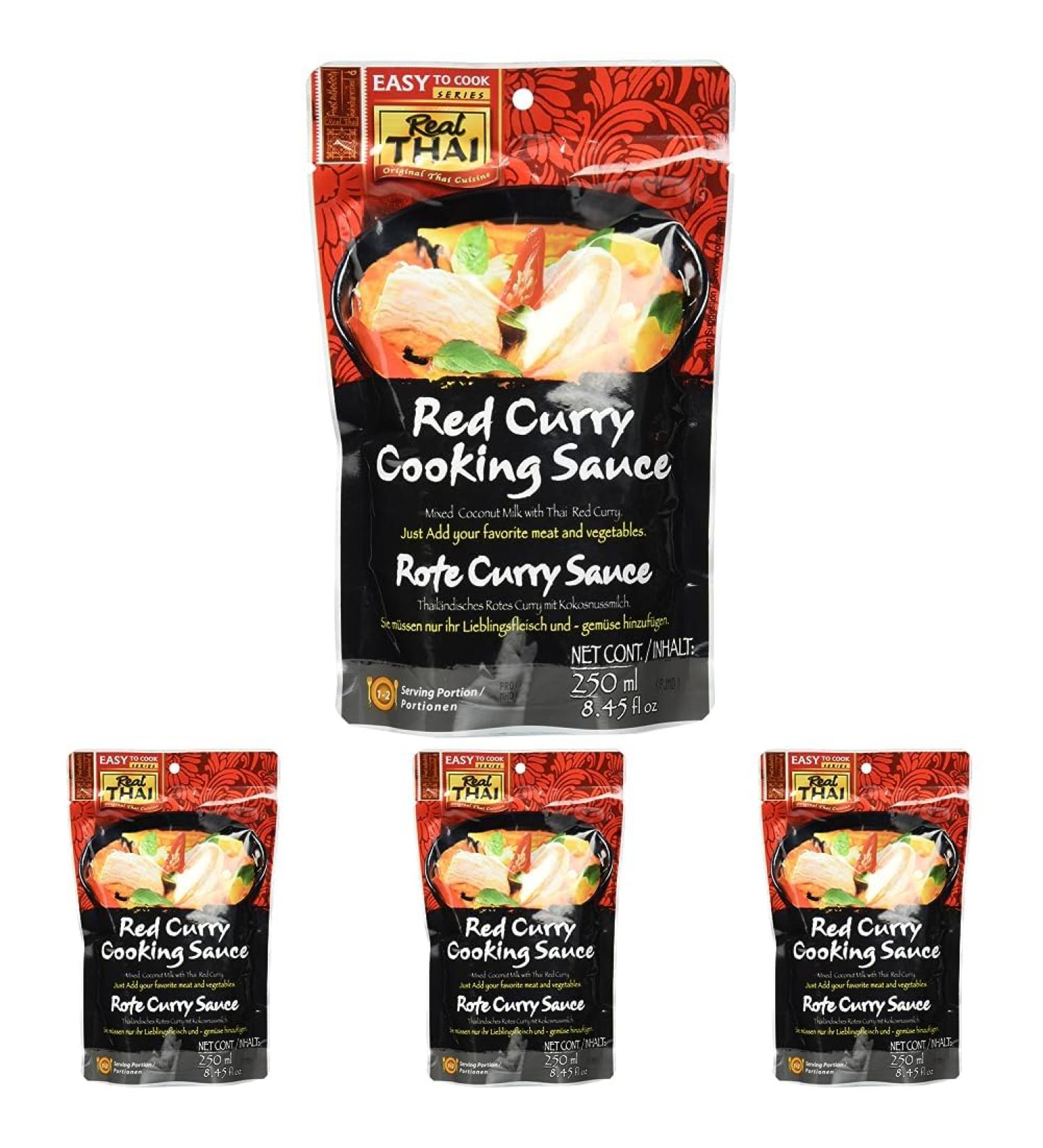 Buy Real Thai Red Curry Sauce - 250ml (Pack of 4) | Authentic International Shipping - Buy Online on GoSupps.com