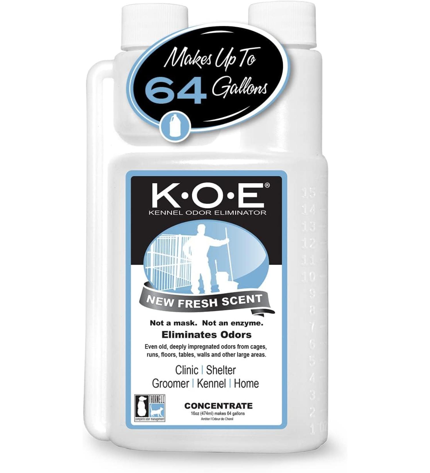 Thornell Odor Eliminator Concentrate K.O.E. Odor Eliminator for Strong Odor for Cages Eliminator for Home & Kennel w - Fresh Scent - 16 Oz - Buy Online on GoSupps.com