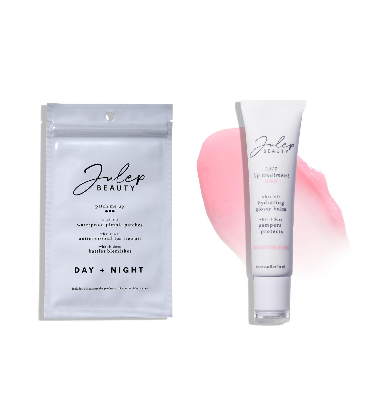 Julep 2pc Set: 24/7 Lip Treatment - Hydrating Lip Balm and Lip Sleeping Mask - Moisturizing Lip Repair + Julep Patch Me Up Waterproof Pimple Patches 72 pc - Buy Online on GoSupps.com