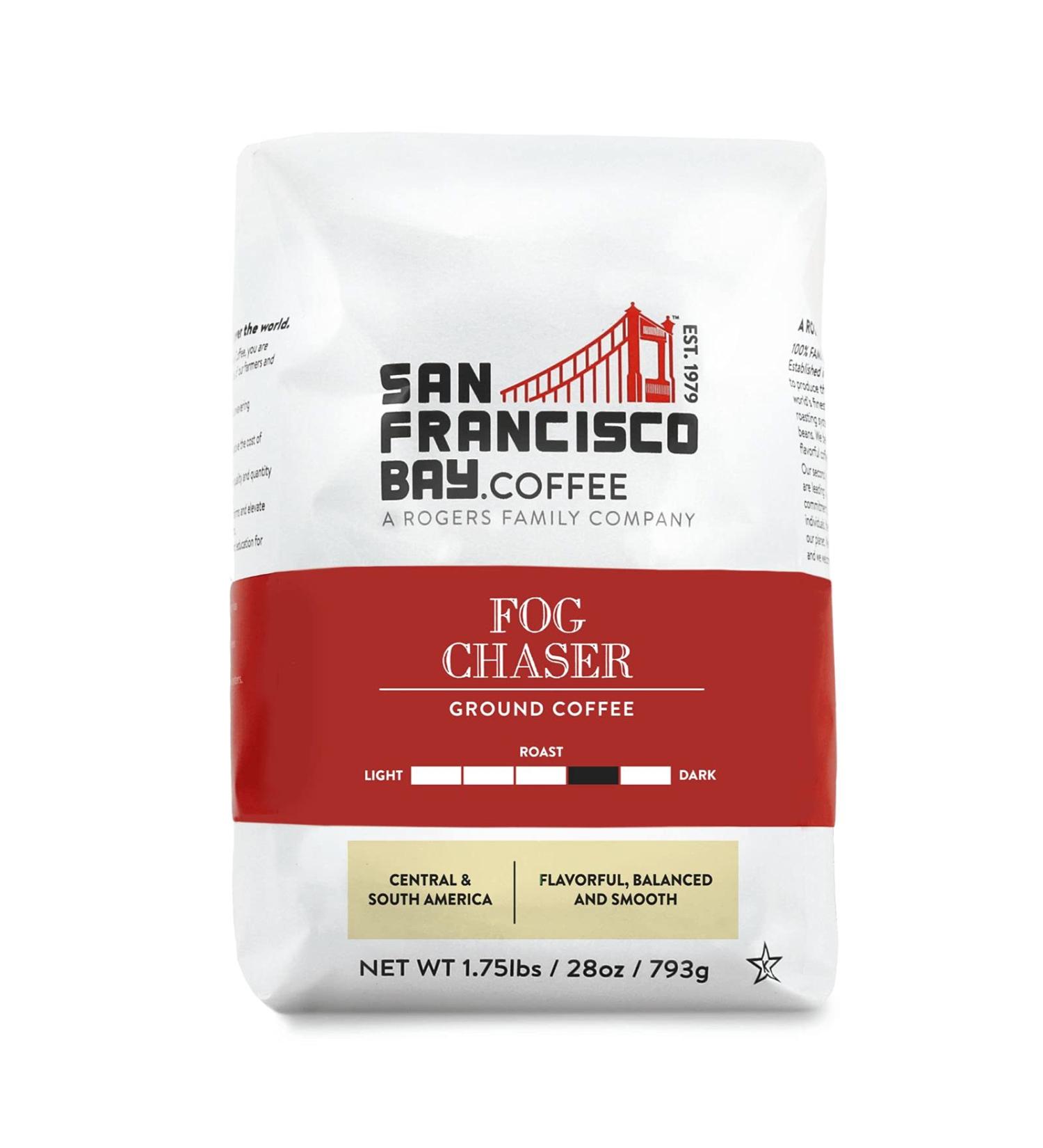 San Francisco Bay Coffee Fog Chaser 28oz Ground Medium Dark Roast - Buy Online on GoSupps.com