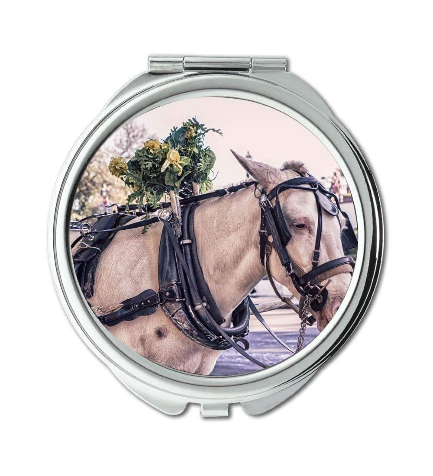 Mirror makeup mirror animal carriage coach pocket mirror portable mirror - Buy Online on GoSupps.com
