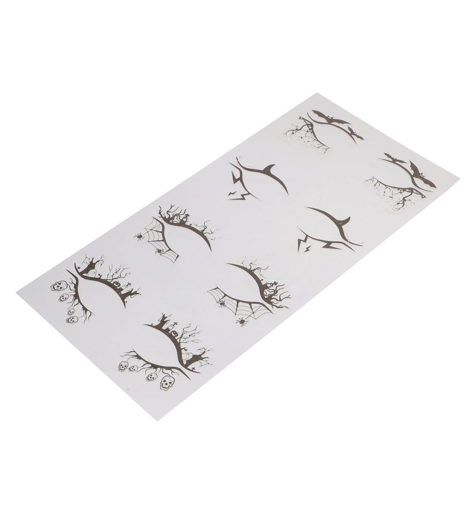 DRESSOOS 4 Pairs Halloween Eyeliner Stickers Red Eyeshadow Temporary Eye Makeup Stickers Trendy Stickers Pvc - Buy Online on GoSupps.com