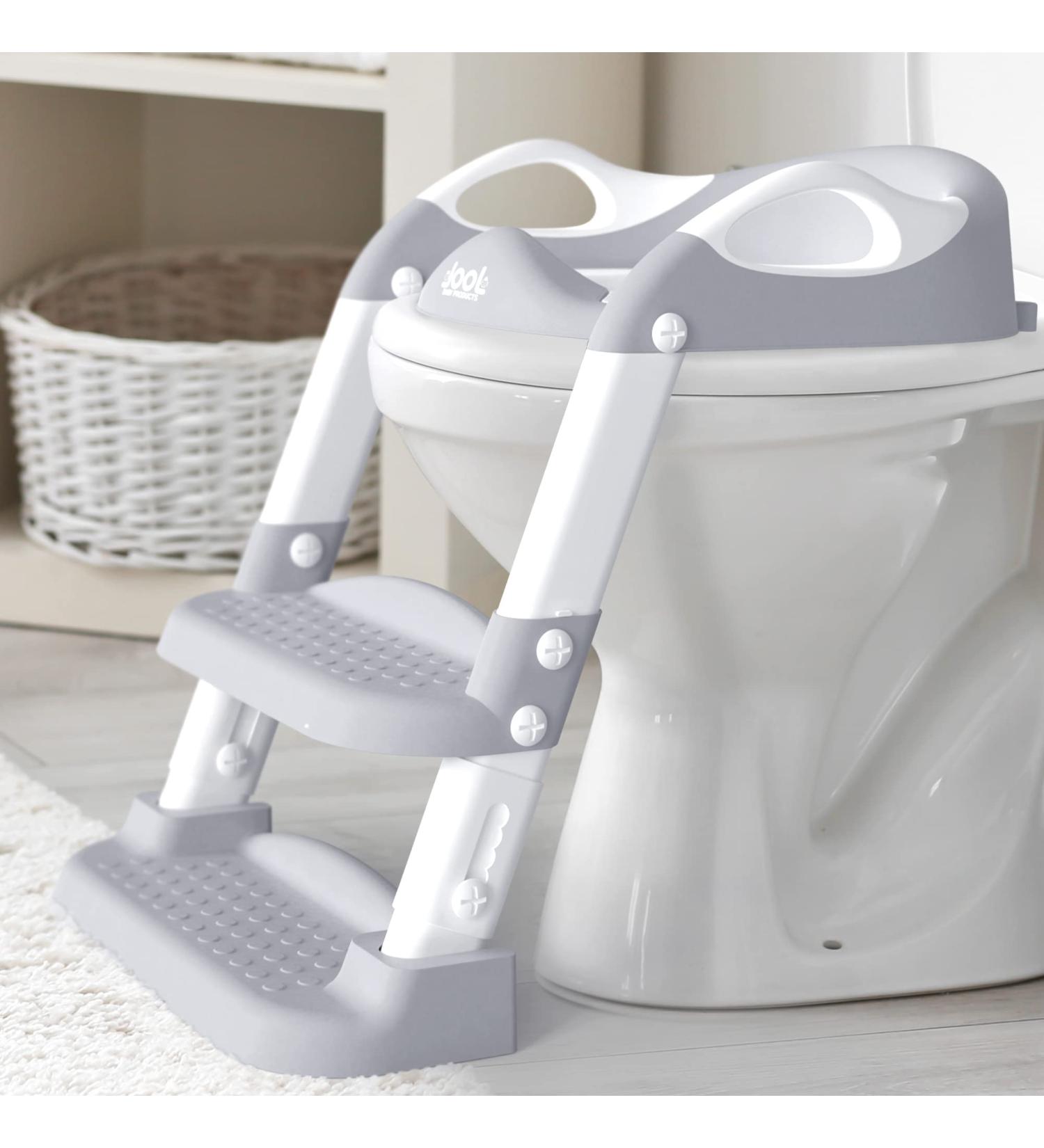 Adjustable Potty Training Ladder with Cushioned Seat - Collapsible, Non-Slip, Splash Guard - Jool Baby - Buy Online on GoSupps.com
