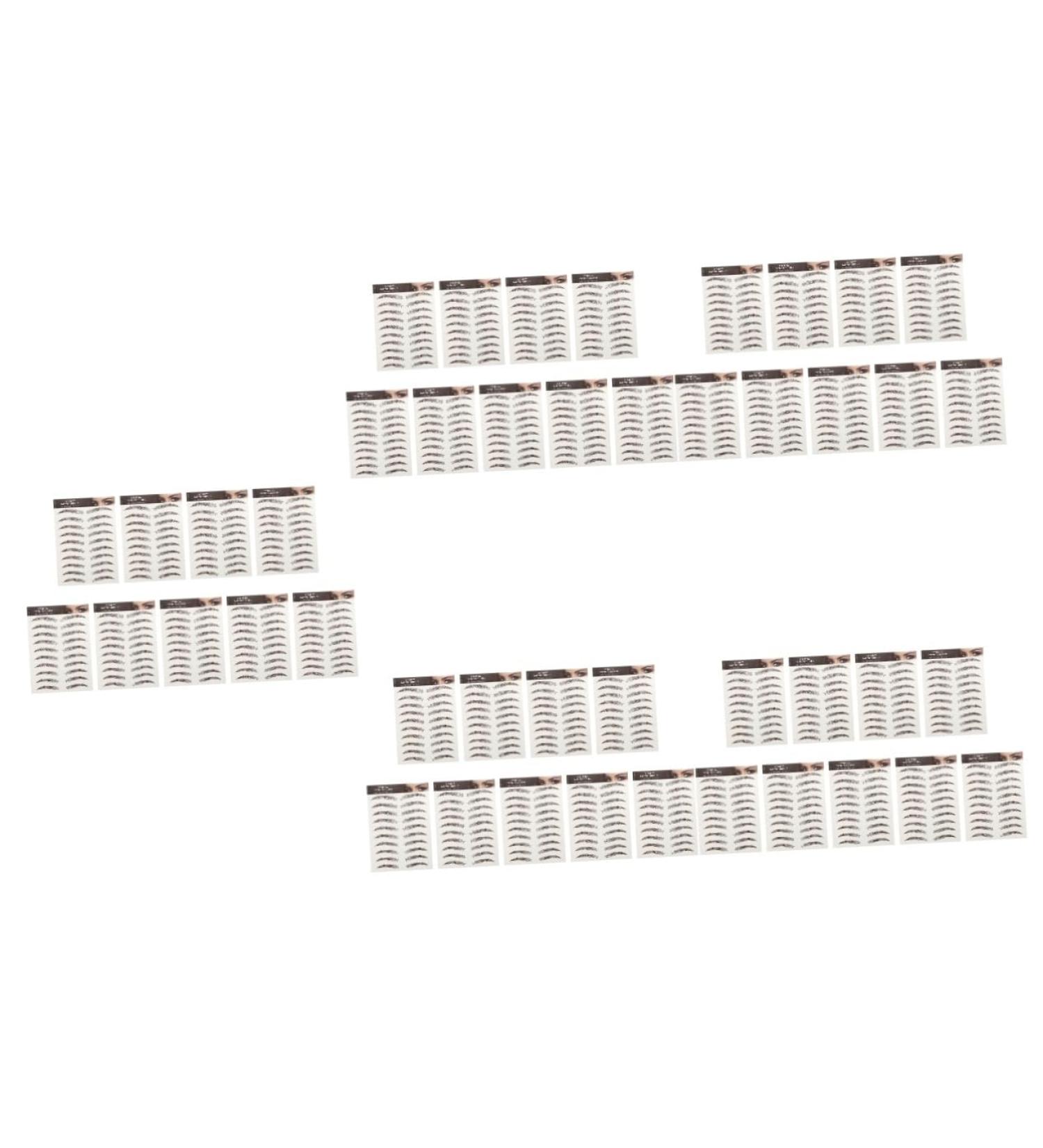 Beavorty 45 Sheets waterproof eyebrow stickers beauty tools false eyebrows dark brown Temporary Brow Tattoos - Buy Online on GoSupps.com