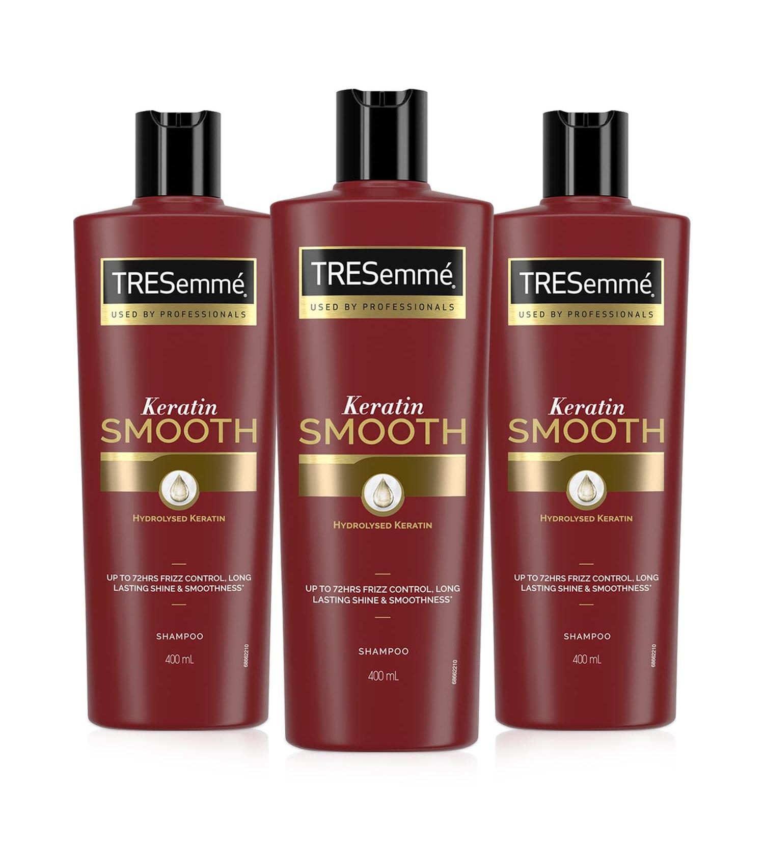 Tresemme Keratin Smooth Shampoo with Marula Oil - 3 Pack (13.5 Fl Oz / 400 mL) | International Shipping Available - Buy Online on GoSupps.com