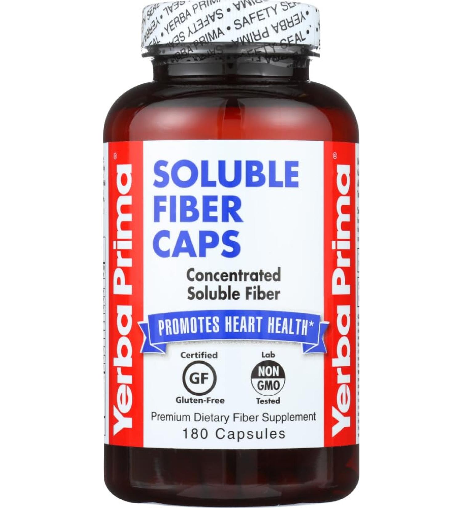 Yerba Prima Soluble Fiber Capsule - 180 per pack -- 3 packs per case. - Buy Online on GoSupps.com