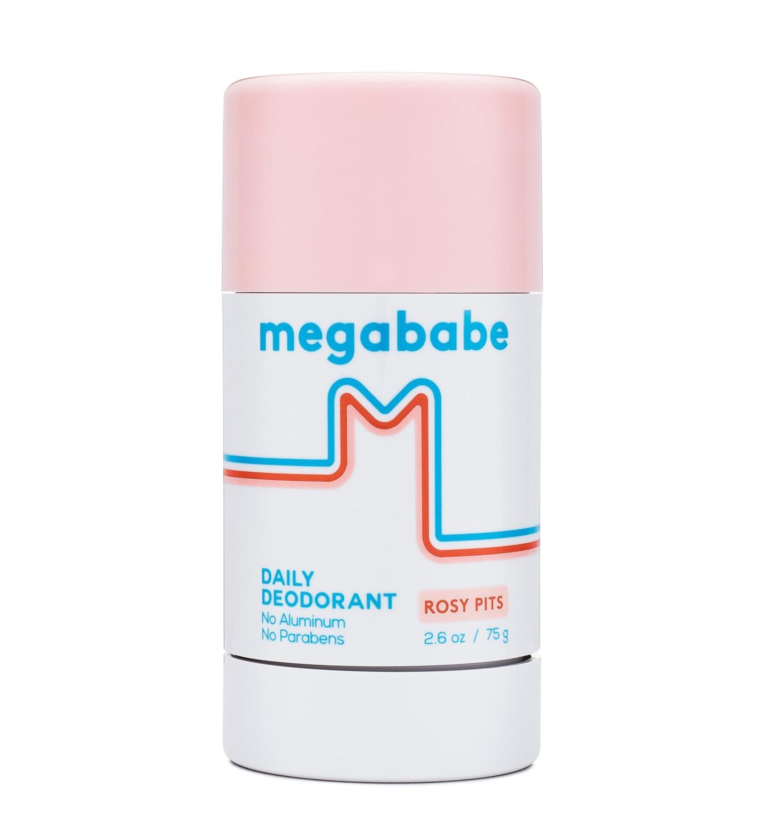 Megababe Daily Deodorant - Rosy Pits | Aluminum-Free Clear & Clean | 2.6 oz (Pack of 1) - Buy Online on GoSupps.com