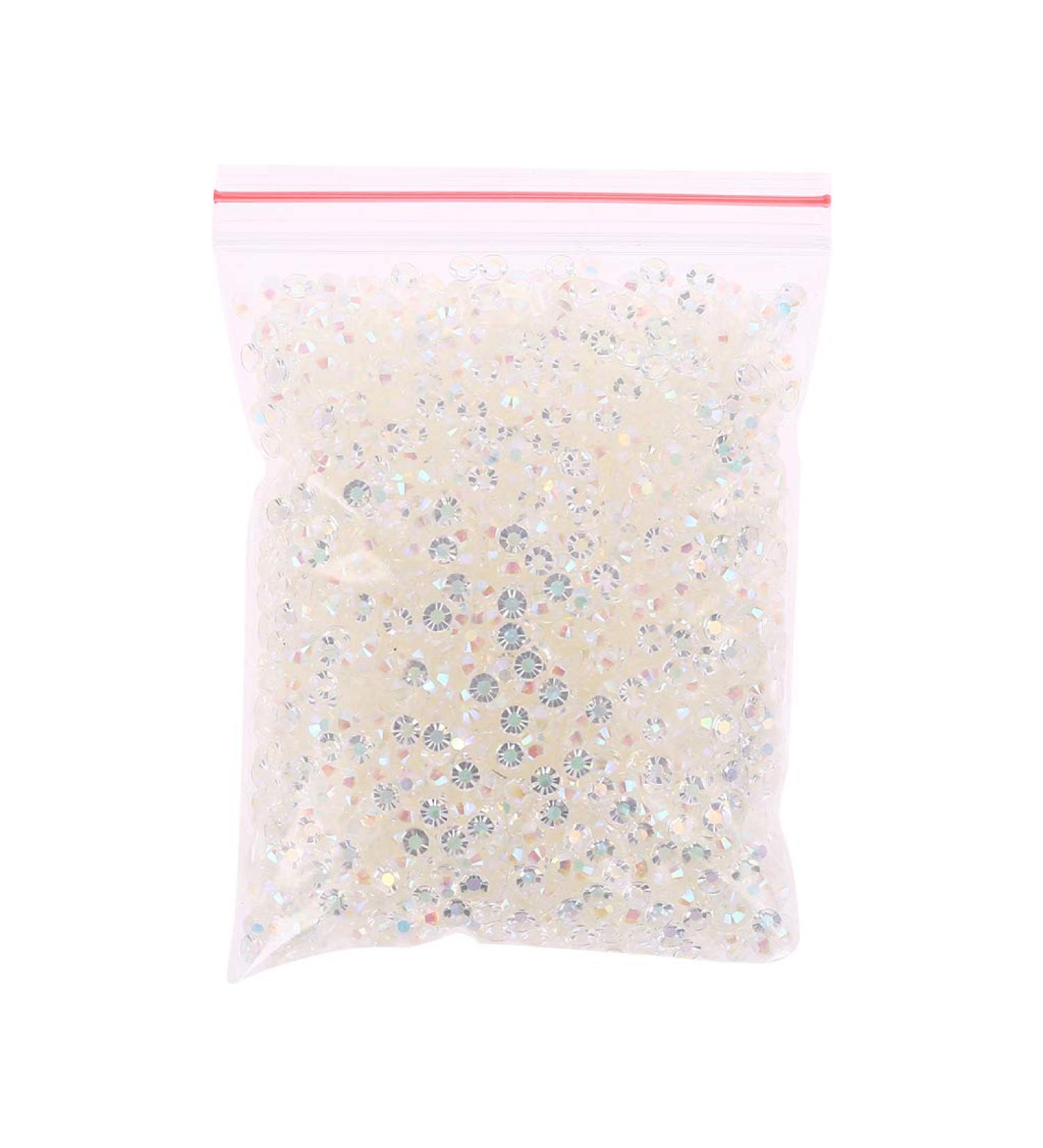 5000pcs White Flat Back Gems Round Crystal Rhinestones For DIY Nail Art White Flat Back Gems - Buy Online on GoSupps.com