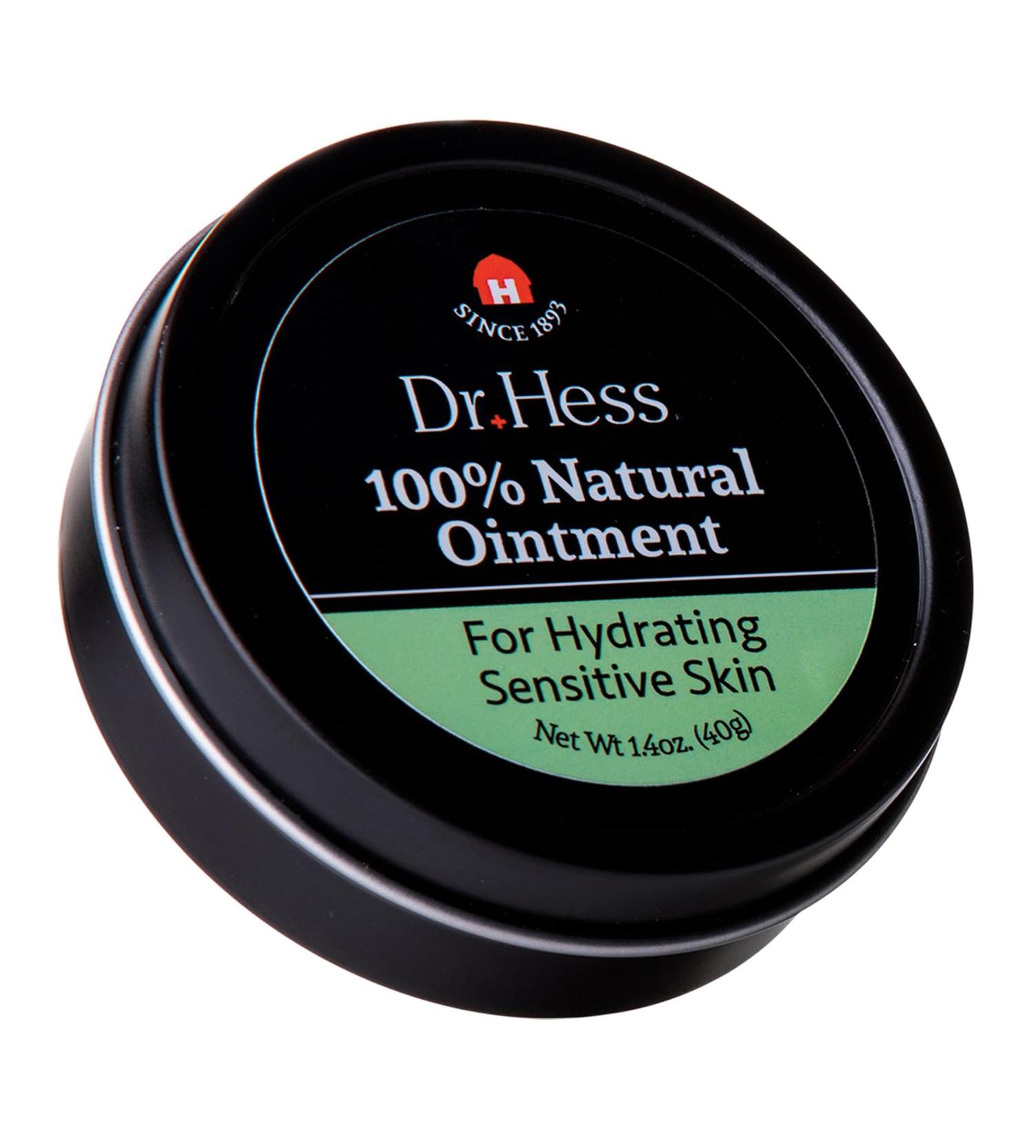 Dr. Hess 100% Natural Sensitive Skin Ointment - 1.4 oz - Shea Butter, Cocoa Butter, Aloe Vera - Face & Body Moisturizer for Cracked Heels, Rashes, Chafing - Buy Online on GoSupps.com