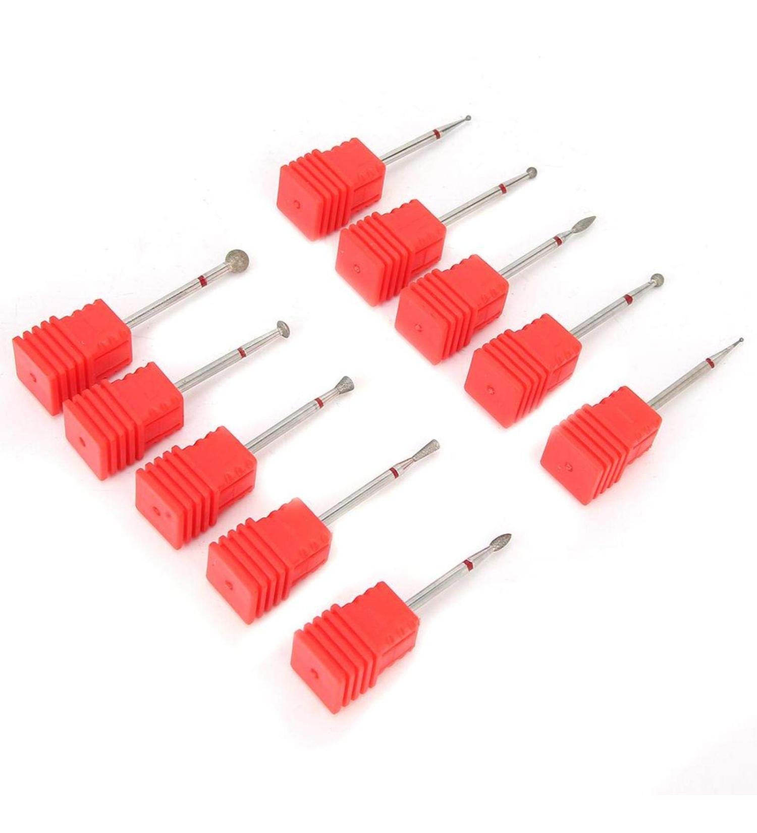 10pcs Carbide Nail Drill Bit Remove Acrylic Poly Nail Gel Polish for Acrylic Gel Nails Cuticle Manicure Pedicure Portable Type A Nail Drill Bit Set Nail Dryer Tool