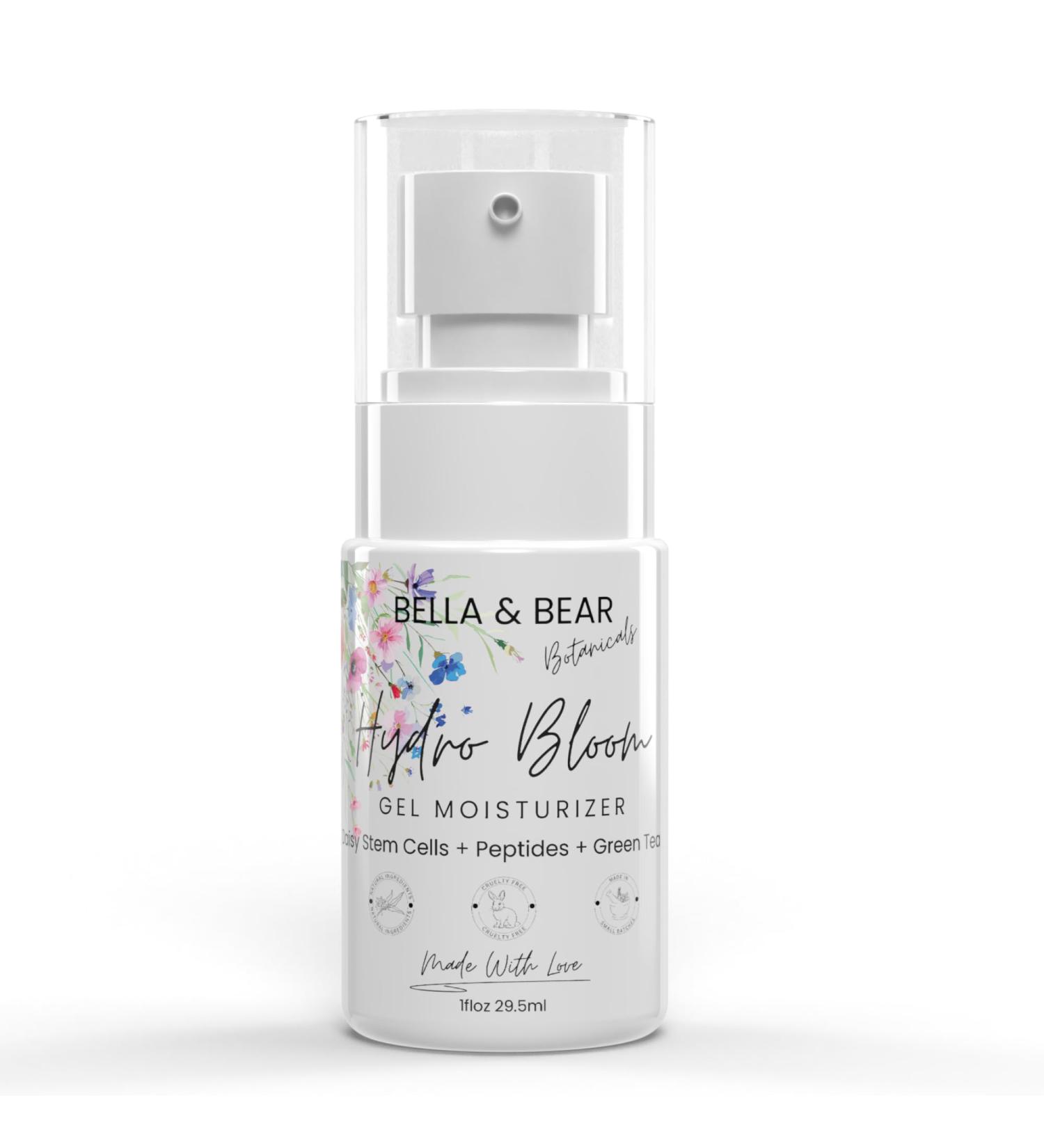 Hydro Bloom Gel Moisturizer for All Skin Types - Lightweight Hydrating Face Cream with Botanical Hyaluronic Acid Plant Stem Cells Peptides & Green Tea - Non-Greasy Plumping Barrier Support - Buy Online on GoSupps.com