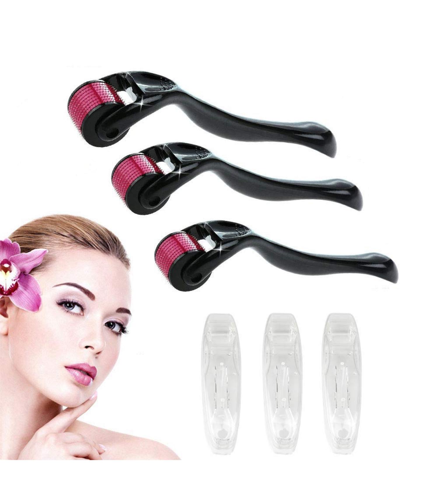 Buy Xyemao 540 Titan Derma Roller Set - 3 Pack (0.5mm 1.0mm 1.5mm) for Home Skin Care Facial Treatment & Beauty Massage Tools - Buy Online on GoSupps.com