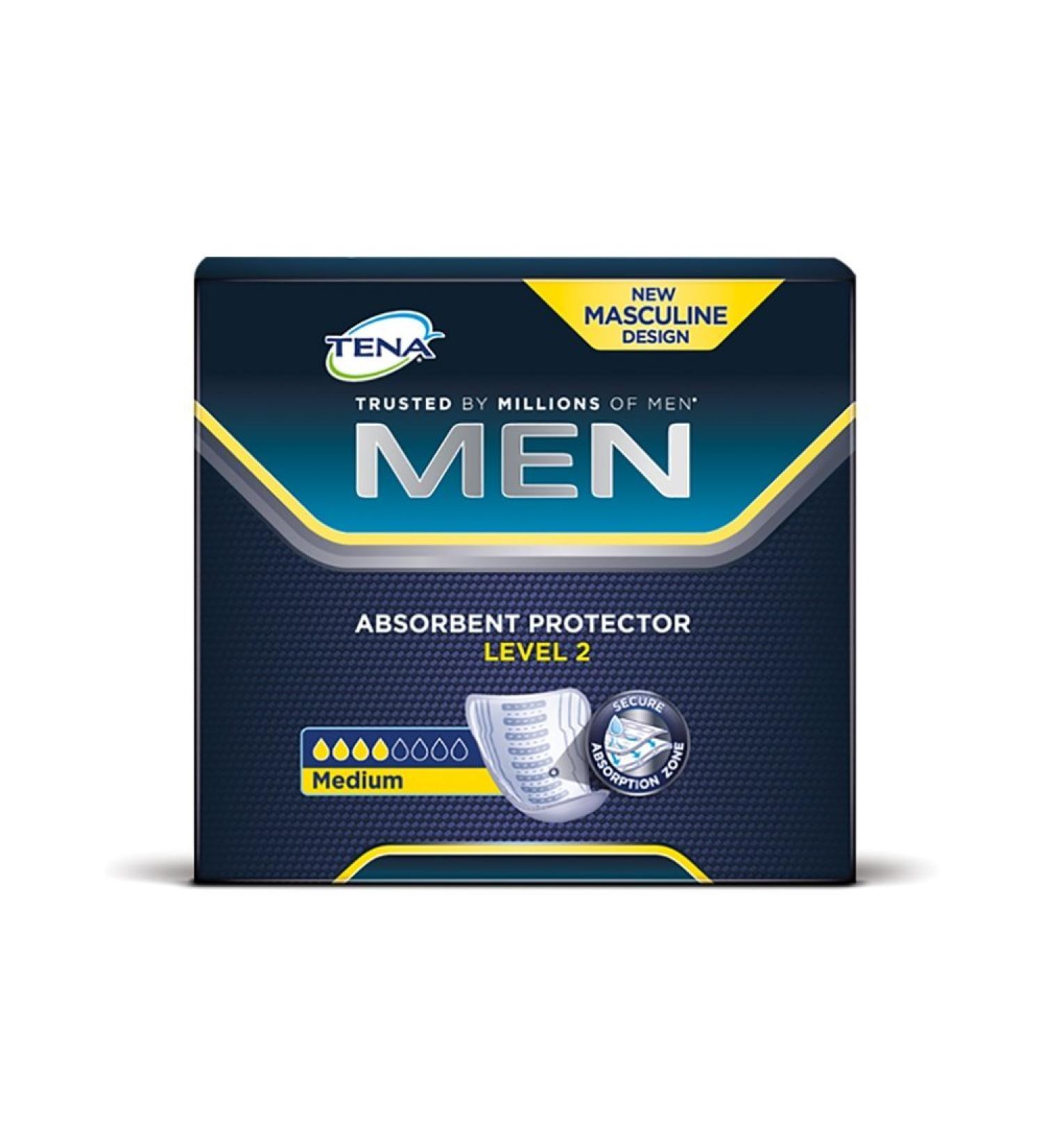 TENA Men Level 2 - 20 Pads for Mild to Moderate Bladder Weakness | International Shipping Available - Buy Online on GoSupps.com