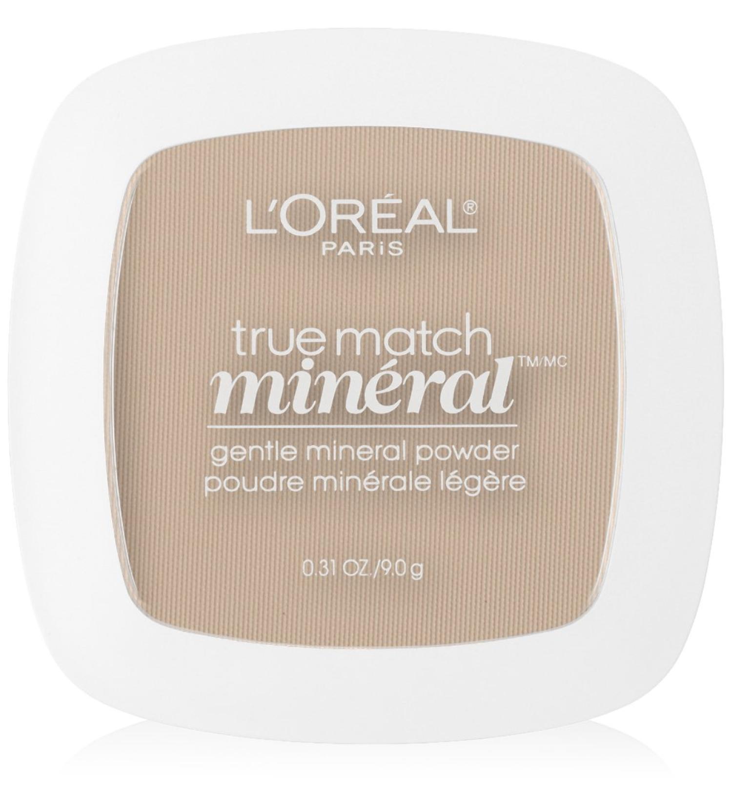L'Oreal Paris True Match Mineral Pressed Powder Soft Ivory - 0.31 oz (402) | Lightweight Formula for Flawless Finish - Buy Online on GoSupps.com