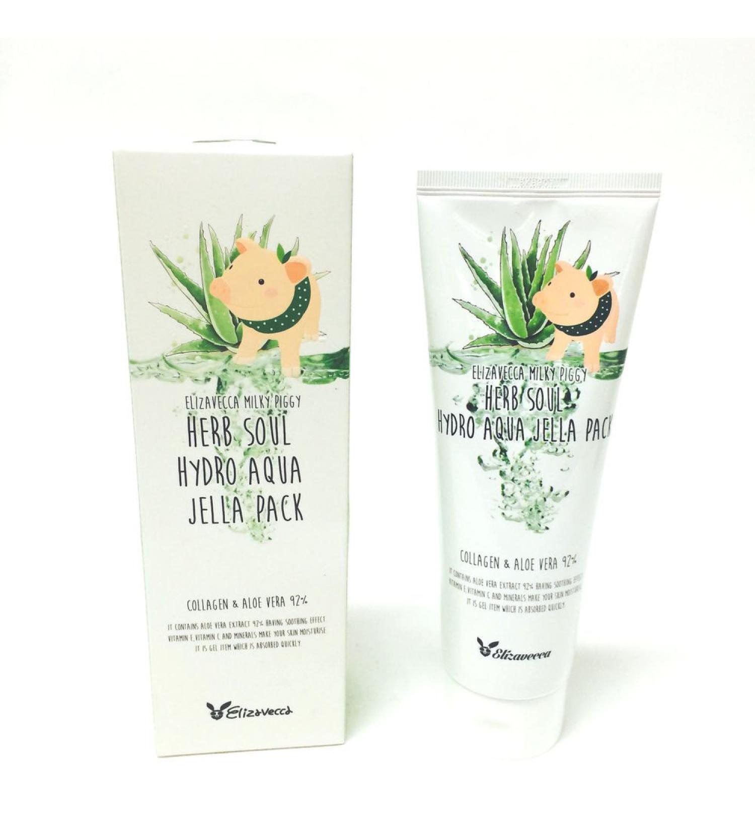 Elizavecca Milky Piggy Herb Soul Hydro Aqua Jella Pack 250ml - Hydrating Korean Skincare - Buy Online on GoSupps.com