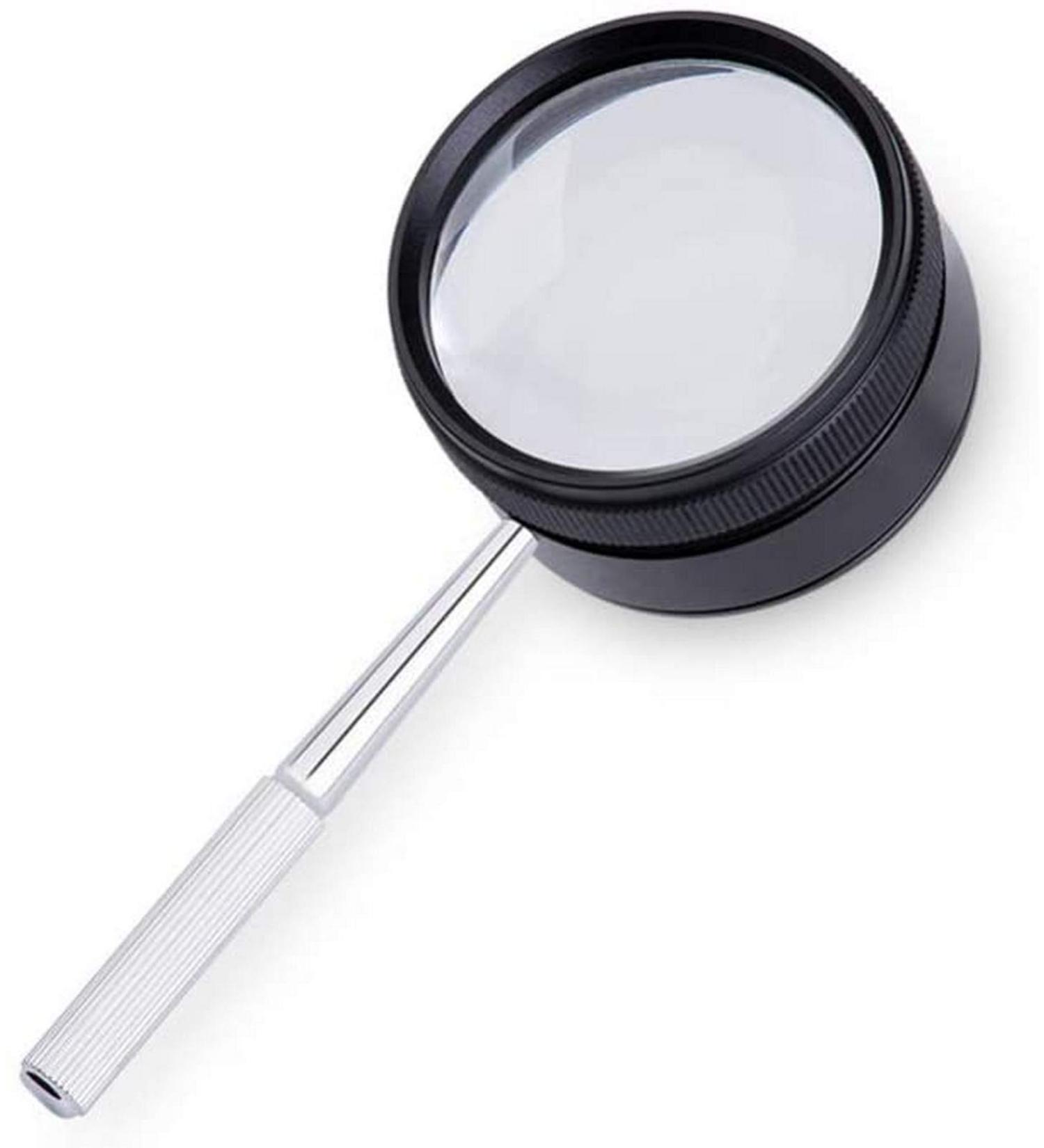 Handheld Reading 35X Magnifier Acrylic Lens with Metal Handle for Reading Hobbies Learning and Circuit Board Fault Finding Better Life - Buy Online on GoSupps.com