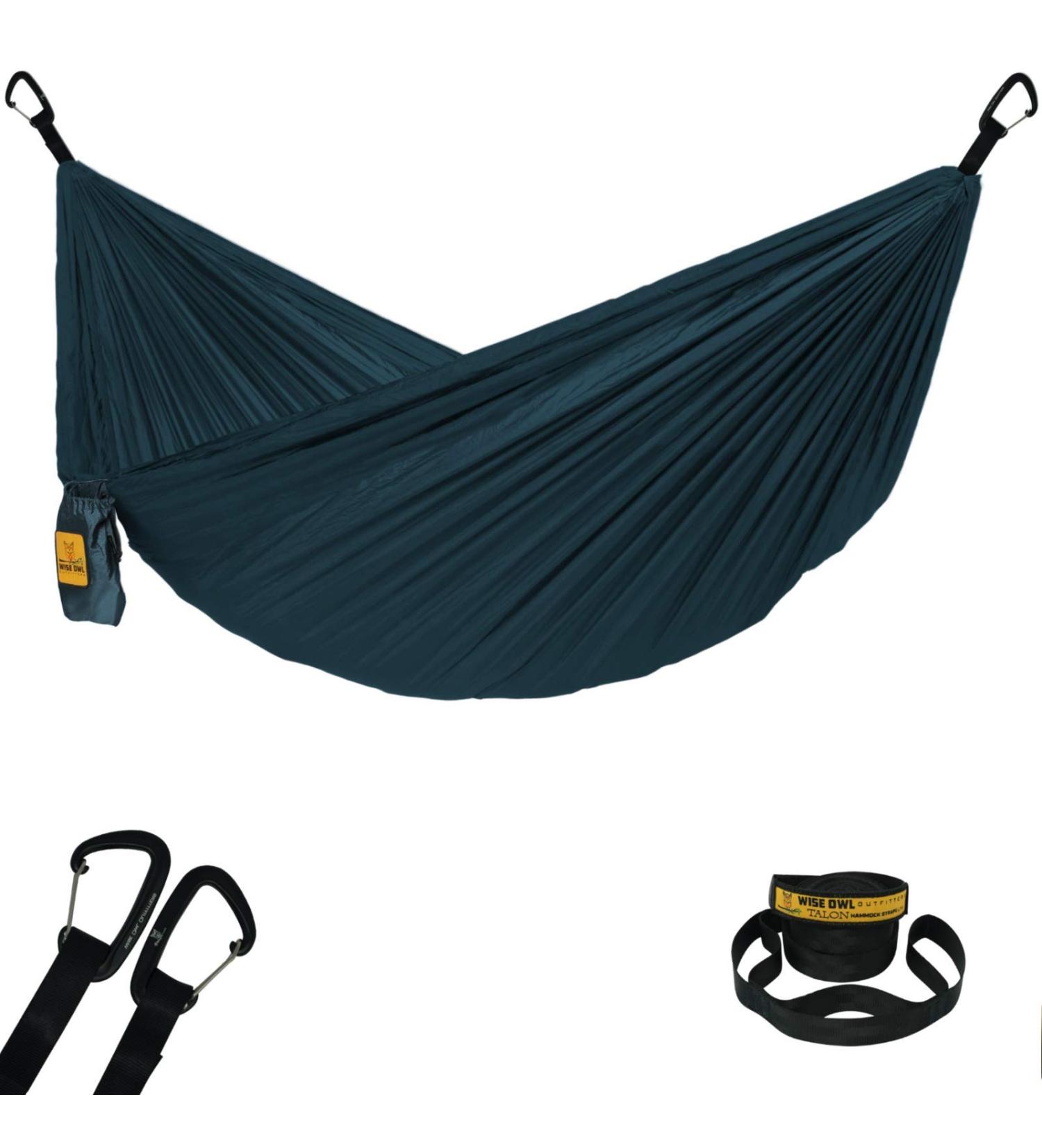 Wise Owl Outfitters Camping Hammock - Lightweight Portable Hammock with Tree Straps - Blue | Ideal for Beach, Hiking, Backpacking, and Travel - Buy Online on GoSupps.com