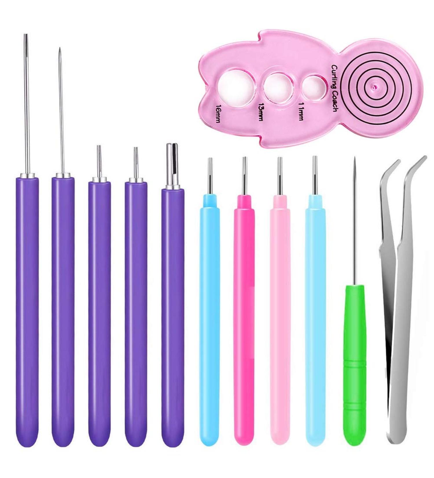 12 Pack Paper Quilling Tools Set - Slotted Kit with Various Sizes Quilling Needle Pen for Curling Coach - Ideal for Cardmaking Projects - Buy Online on GoSupps.com