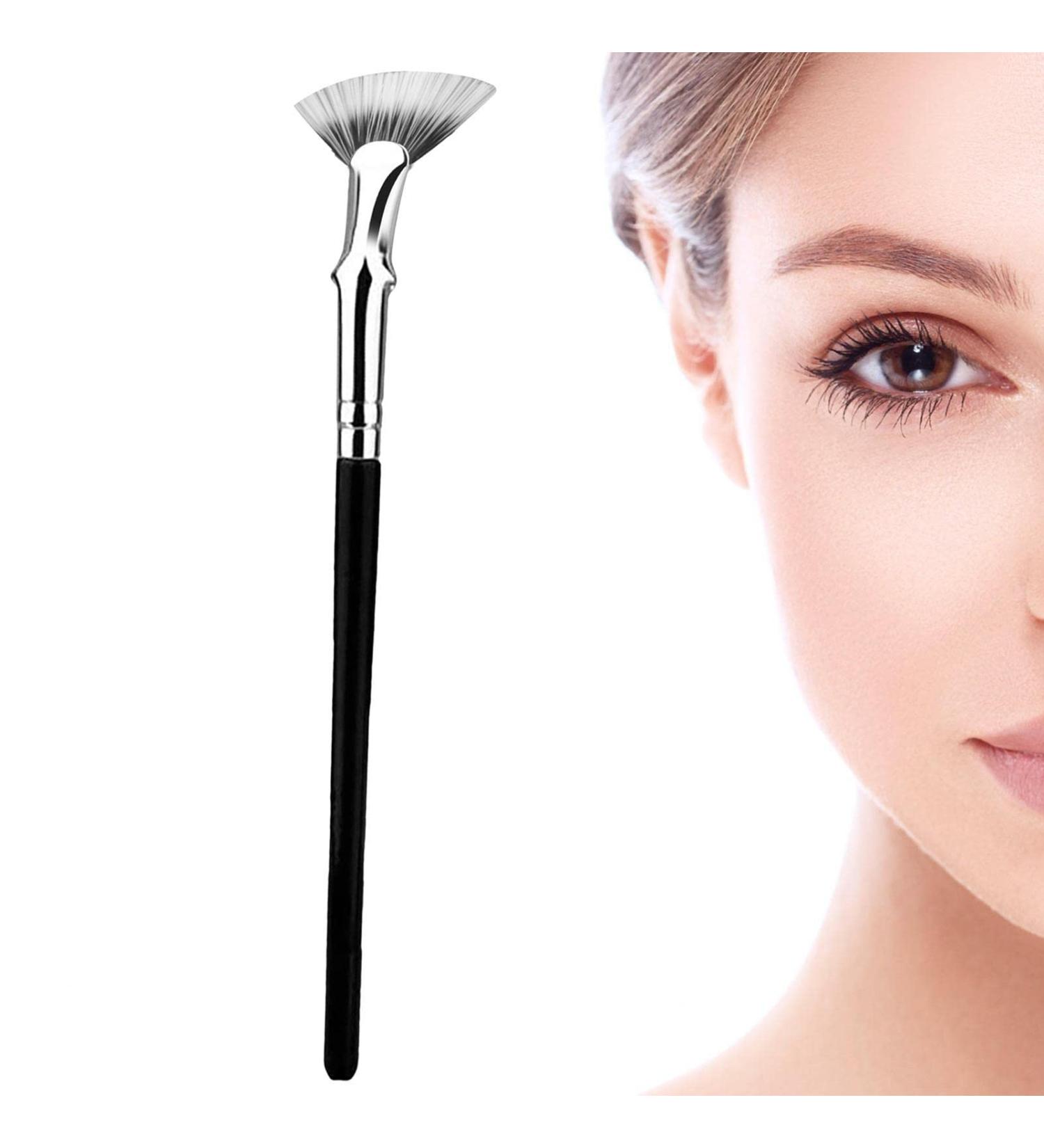 Mascara Fan Brush for Lashes | Soft Synthetic Fiber 120 Mascara Fan Brush | Eyelash Makeup Brush Folding Eyelash Eyebrow Brush for Elongated Volumized Eye Lashes Frifer - Buy Online on GoSupps.com