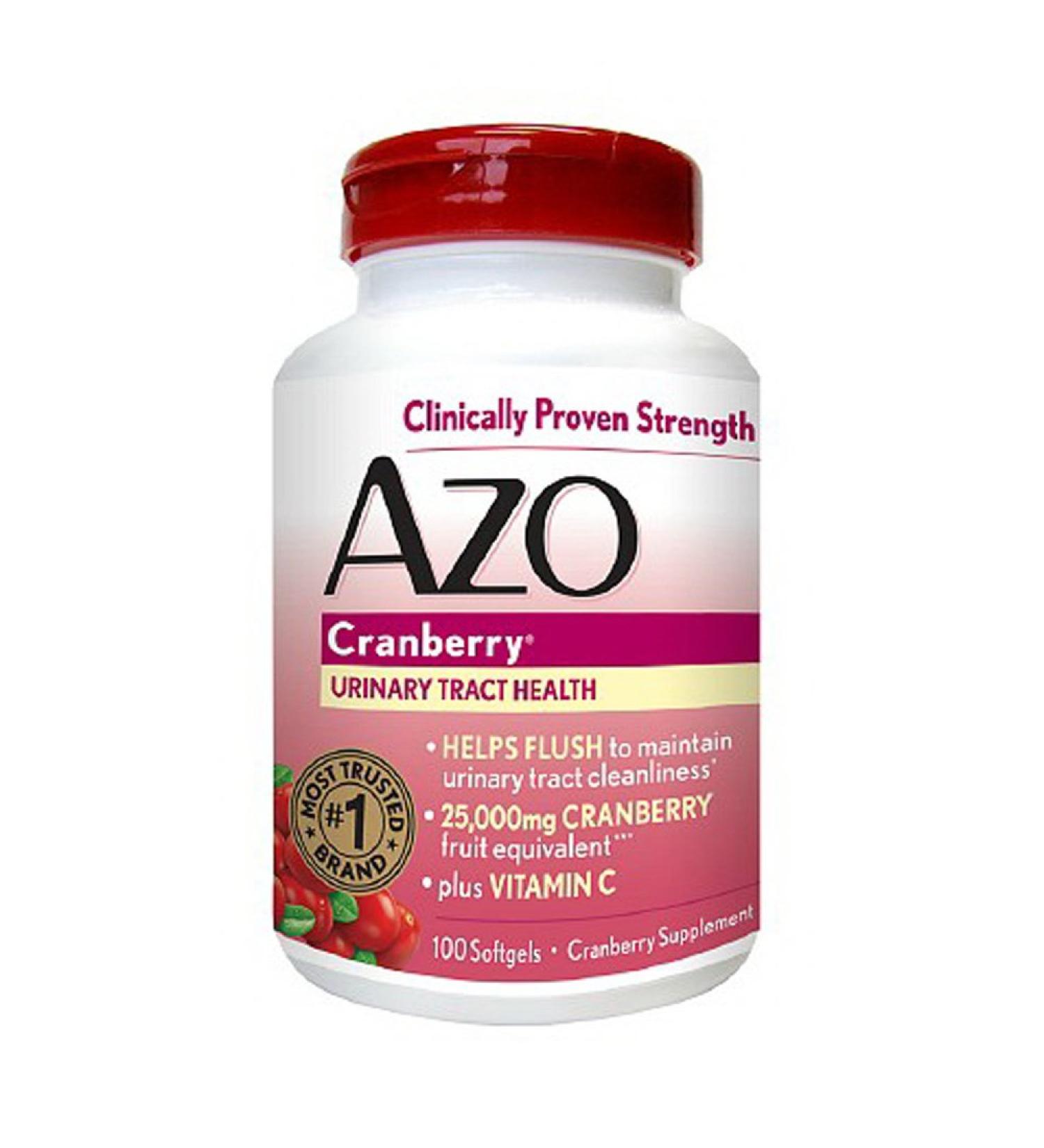 AZO Cranberry Supplement Softgels 100 Count (Pack of 2)