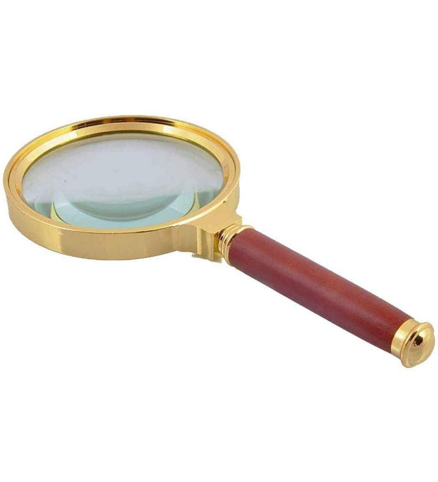 10X 80mm Lens Reading Loupe Magnifiers Metal Frame & Solid Wooden Handle Ideal for Newspaper Map Puzzle Jewellery Better Life - Buy Online on GoSupps.com