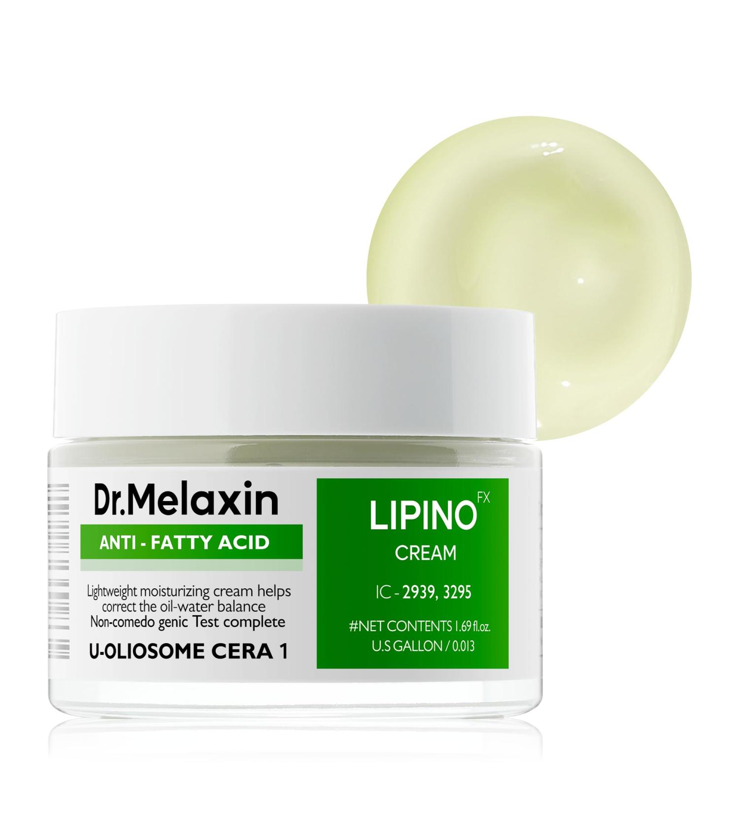 Lipino Anti-Fatty Acid Noncomedo Cream - Daily Moisturizer for Oily Skin with Ceramide | Smooths Texture & Non-Comedogenic | 1.69fl.oz - Buy Online on GoSupps.com