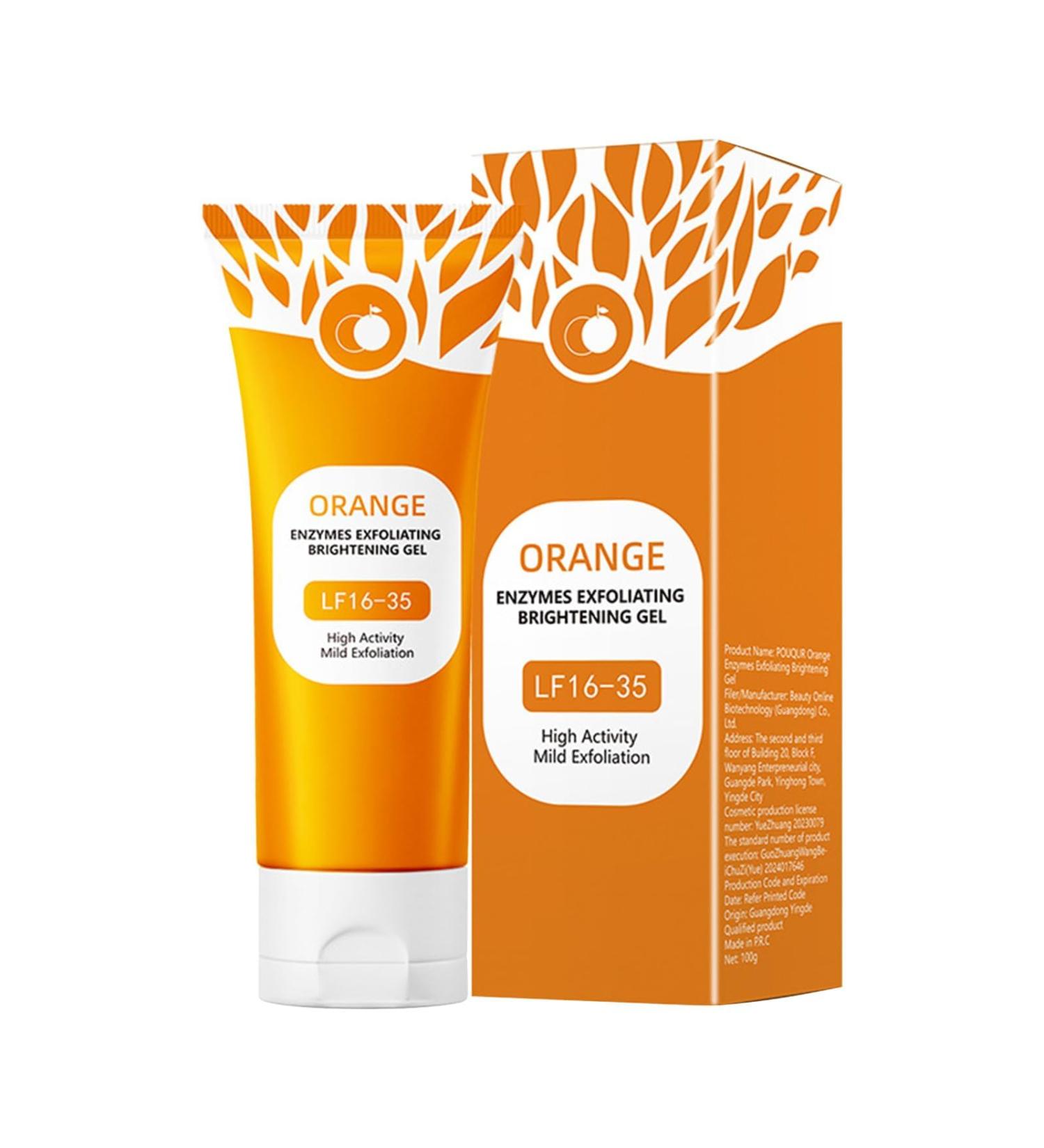 Gel exfoliant aux enzymes d'orange gel exfoliant bio pour le visage et le corps exfoliants visage orange enzyme exfoliating gel exfoliants hydratant nettoyant en profondeur pour le visage (100g 1) 1 100 g (Lot de 1) - Buy Online on GoSupps.com