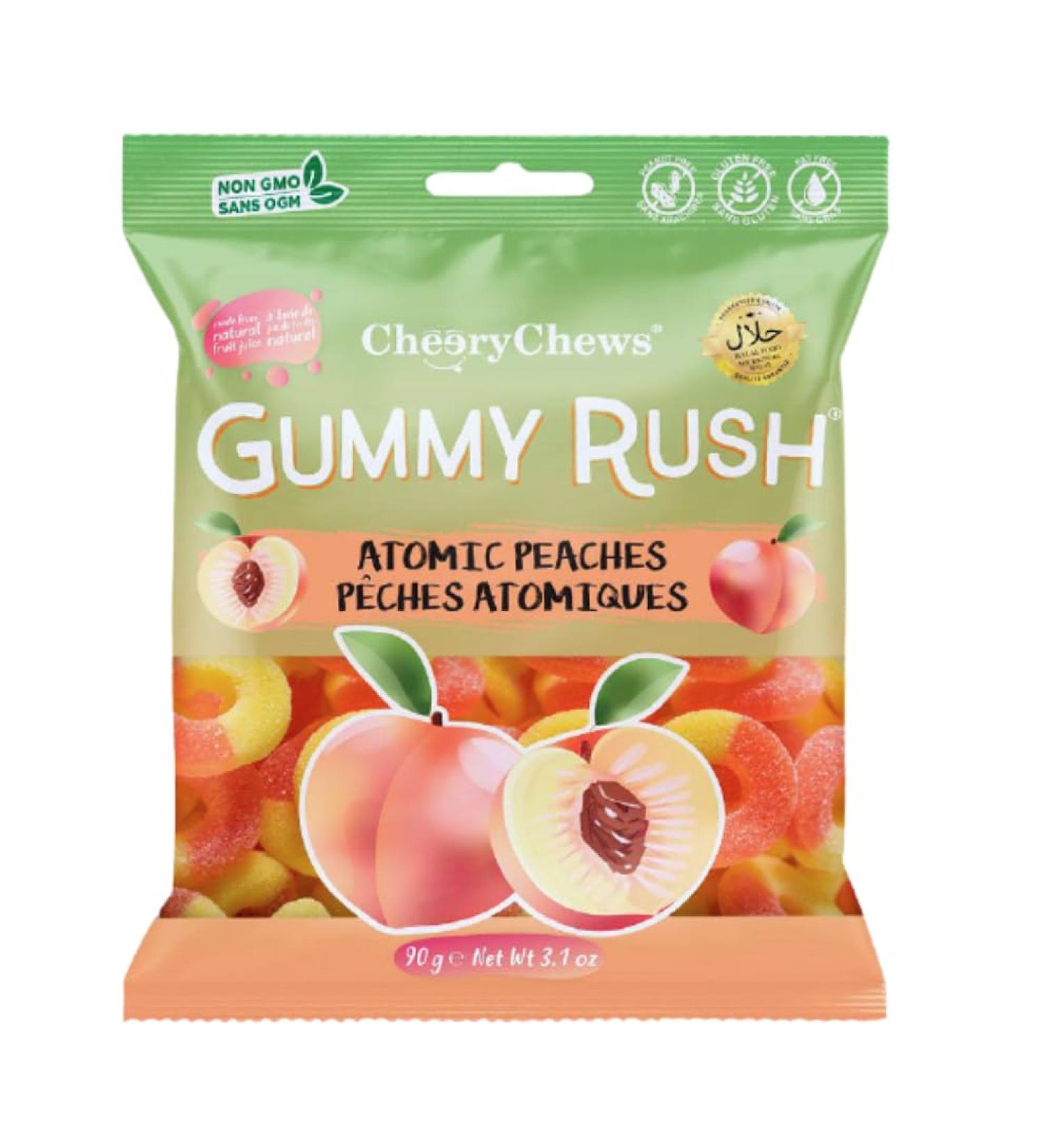Gummy Rush HALAL GUMMY BEARS NON GMO FROM TURKEY (Atomic peaches) pack of 2 - Buy Online on GoSupps.com