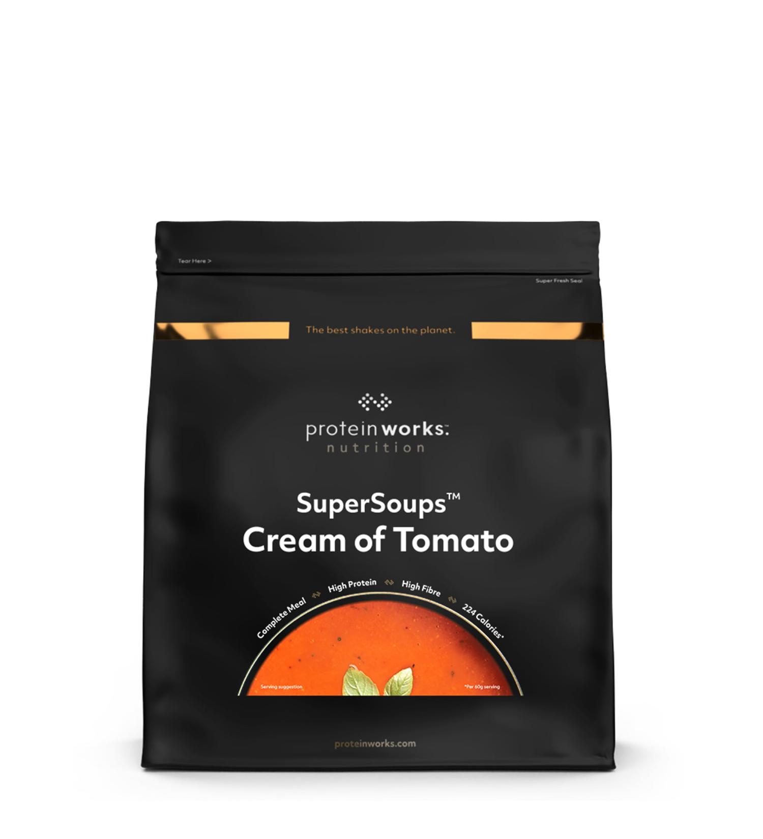 Protein Works - Super soups tomato cream instant soup less than 230 calories nutritious meal in less than 5 minutes high - Buy Online on GoSupps.com