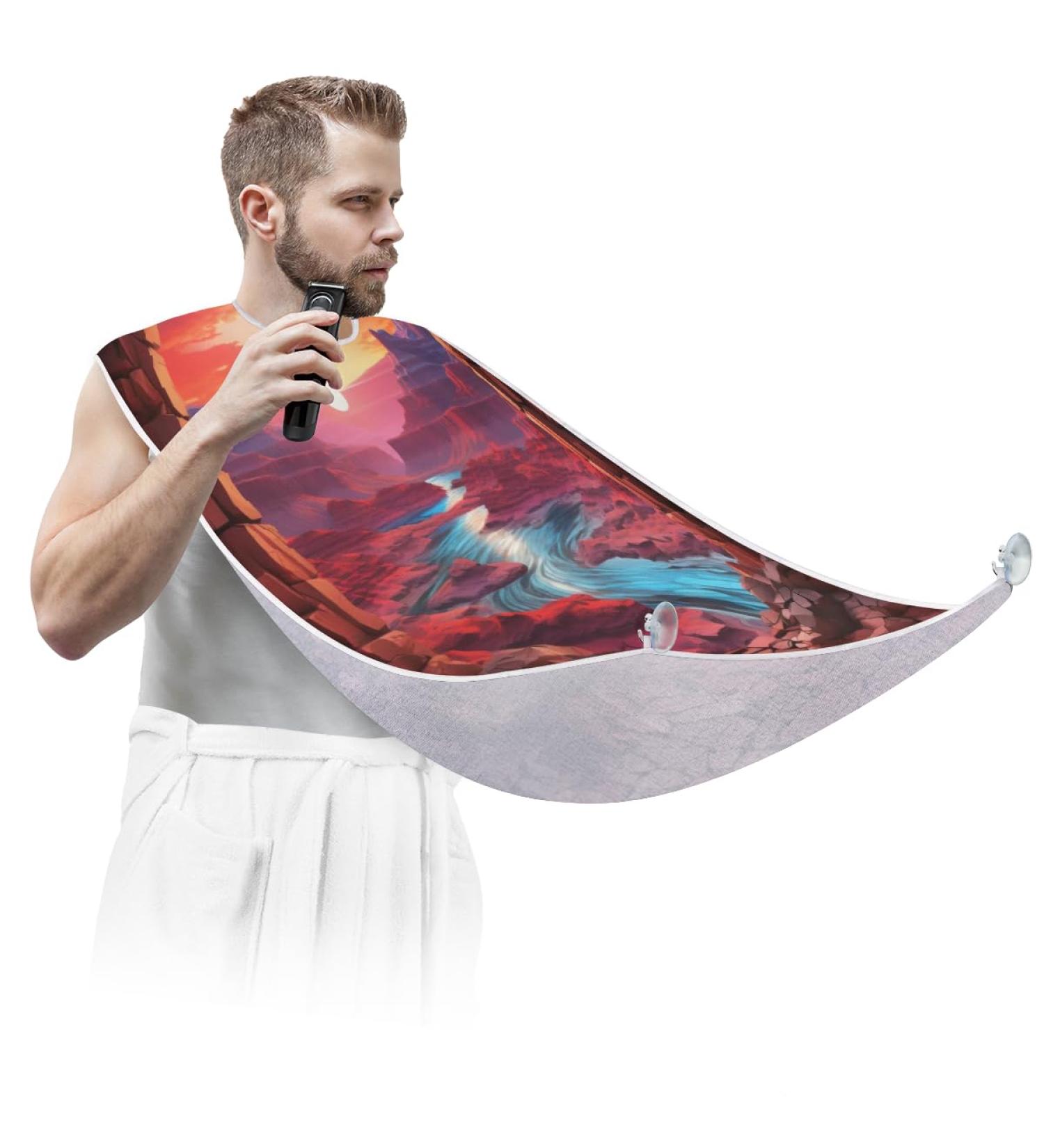 Buy Landscape Sunset Beard Bib Apron - Best Hair Catcher for Men | Father's Day & Christmas Gift for Dad & Husband - Buy Online on GoSupps.com