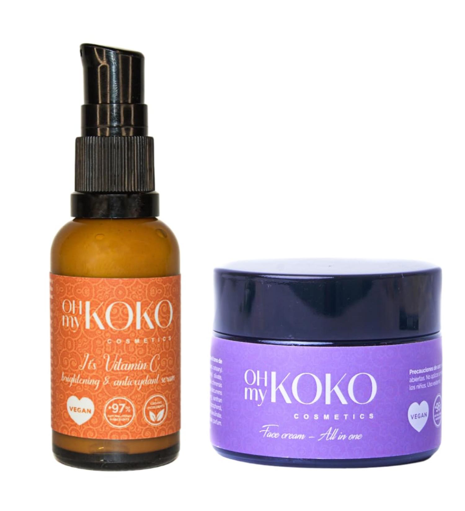 Women's gift box. Face Routine Pack Vitamin C Serum + Astaxanthin + Vitamin E Moisturizing Cream. Brightness Antioxidant Anti-aging Hydration. Natural cosmetics. Original gifts. - Buy Online on GoSupps.com