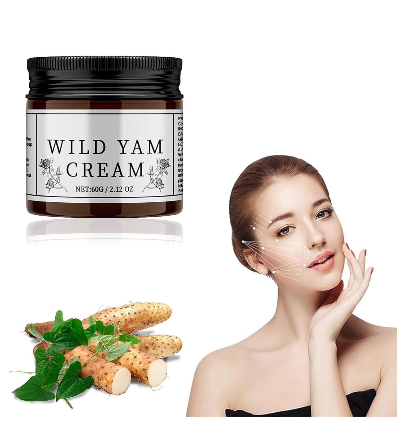 Organic Concentrated Wild Yam Cream - Natural Moisturizer for Women & Men | Deep Hydration Facial Cream - Buy Online on GoSupps.com