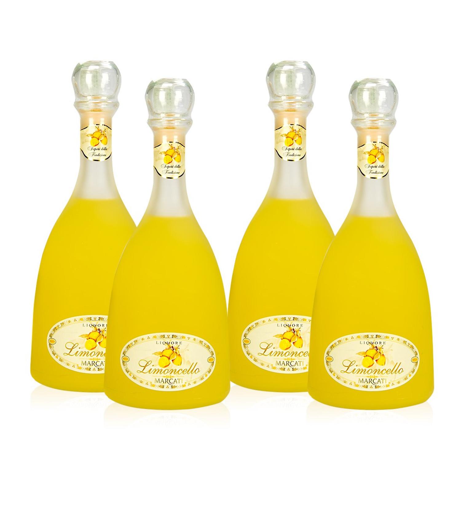 Limoncello d'Italia Marcati Gagliano (Pack 4 Satin Finish Bottles)