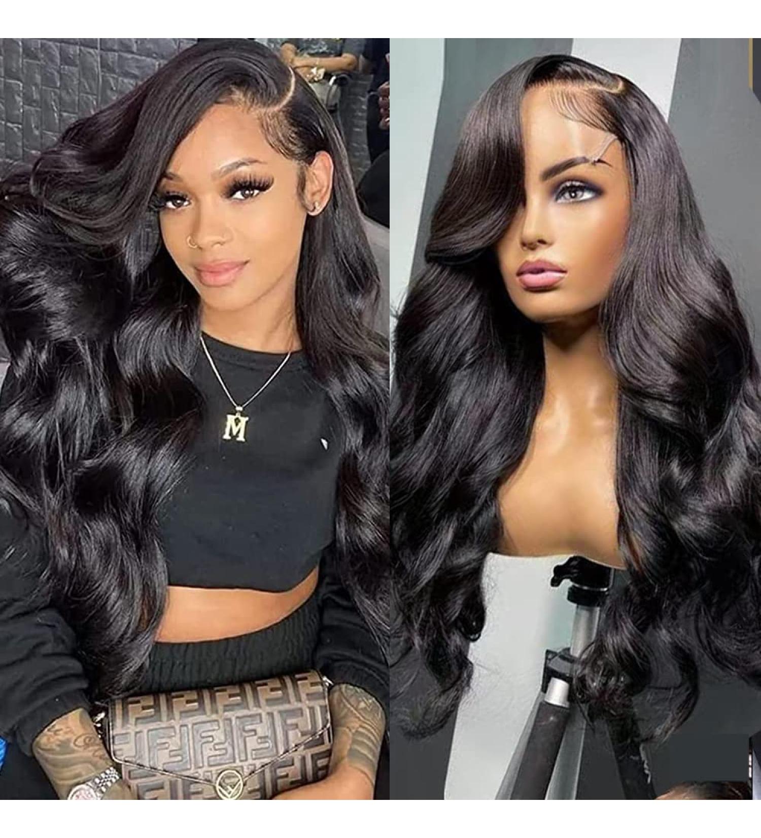 28 360 Body Wave Full Lace Frontal Wig - HD Transparent Human Hair, 150% Density, Pre-Plucked, Brazilian Virgin for Black Women - Buy Online on GoSupps.com