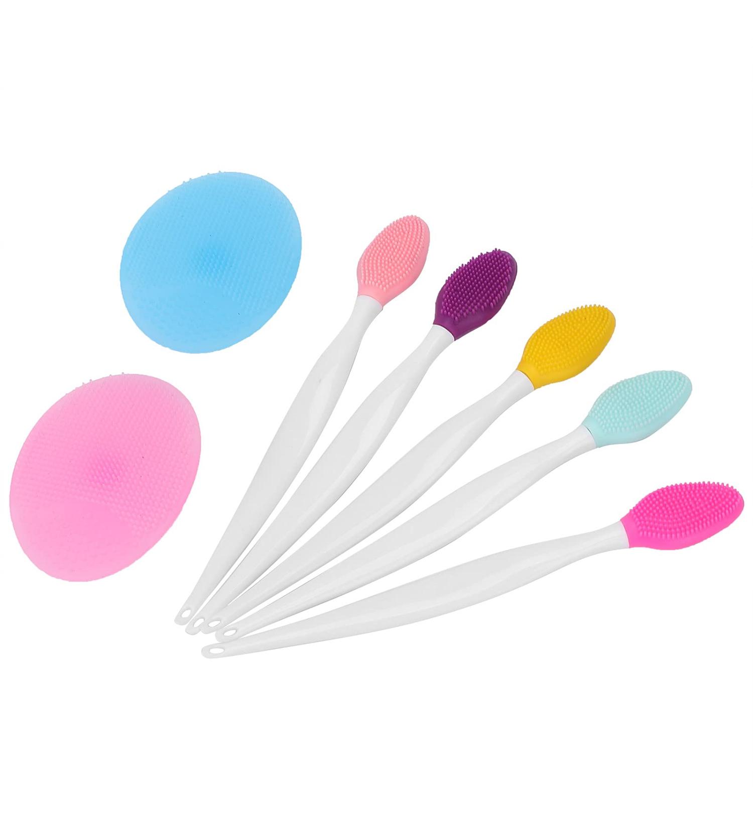 Mini Facial Cleansing Brush Set | Silicone Exfoliating Pore Cleaner for Smooth Skin - Buy Online on GoSupps.com
