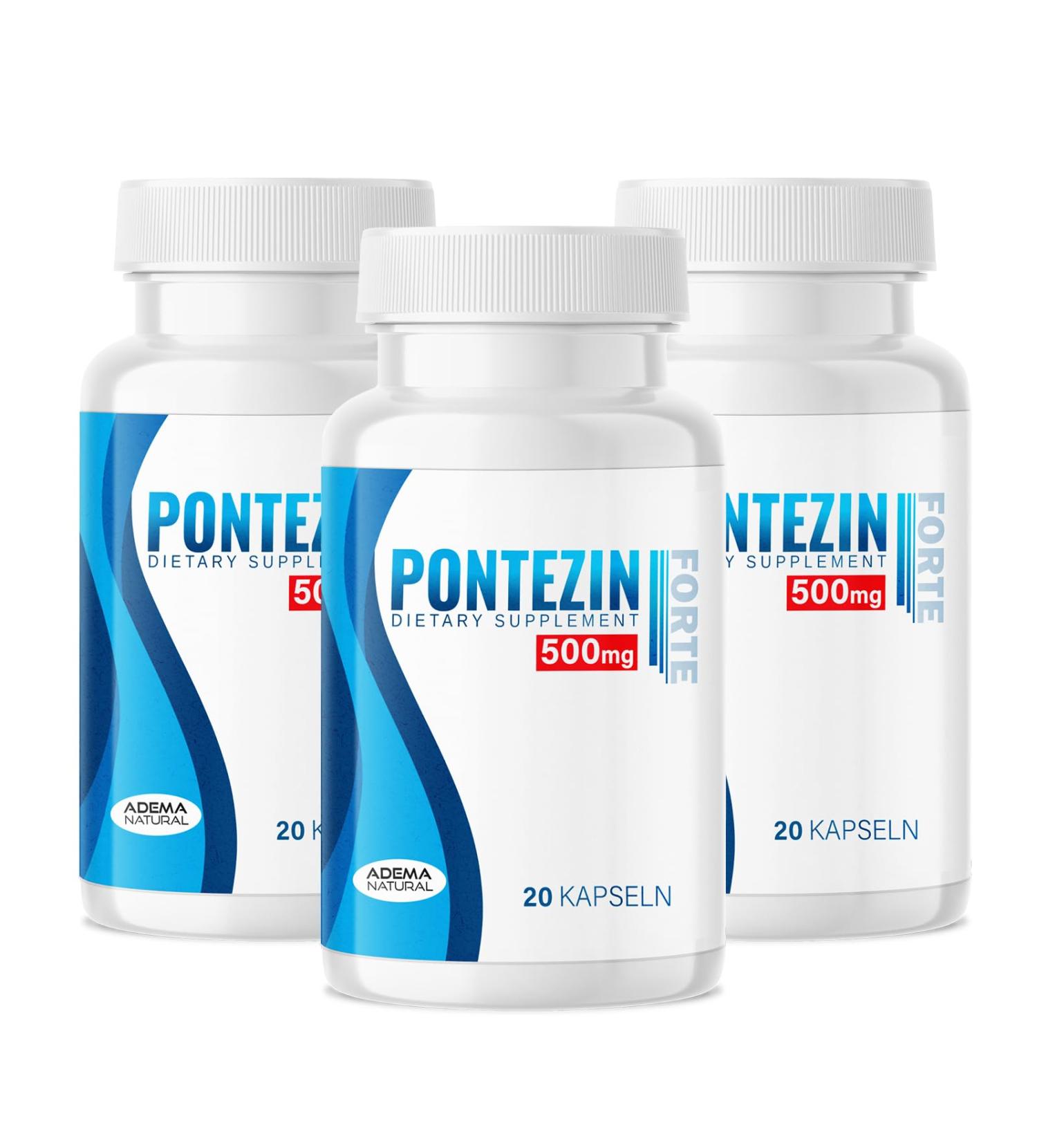 Adema Natural Pontezin Capsules for Men | 3-Way Pack | 500 mg | Extra Effective | Enhances Performance | Natural Ingredients | 60 pcs - Immediate Effect - Buy Online on GoSupps.com