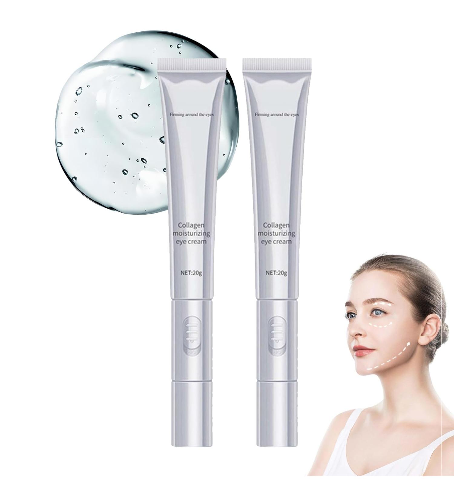 Instant Firm Eyes Collagen Eye Cream Instant Firm Eye Cream Anti-Wrinkle Cream Reduces Under Eye Bags Fades Eye Bags for Women/Men (2) - Buy Online on GoSupps.com