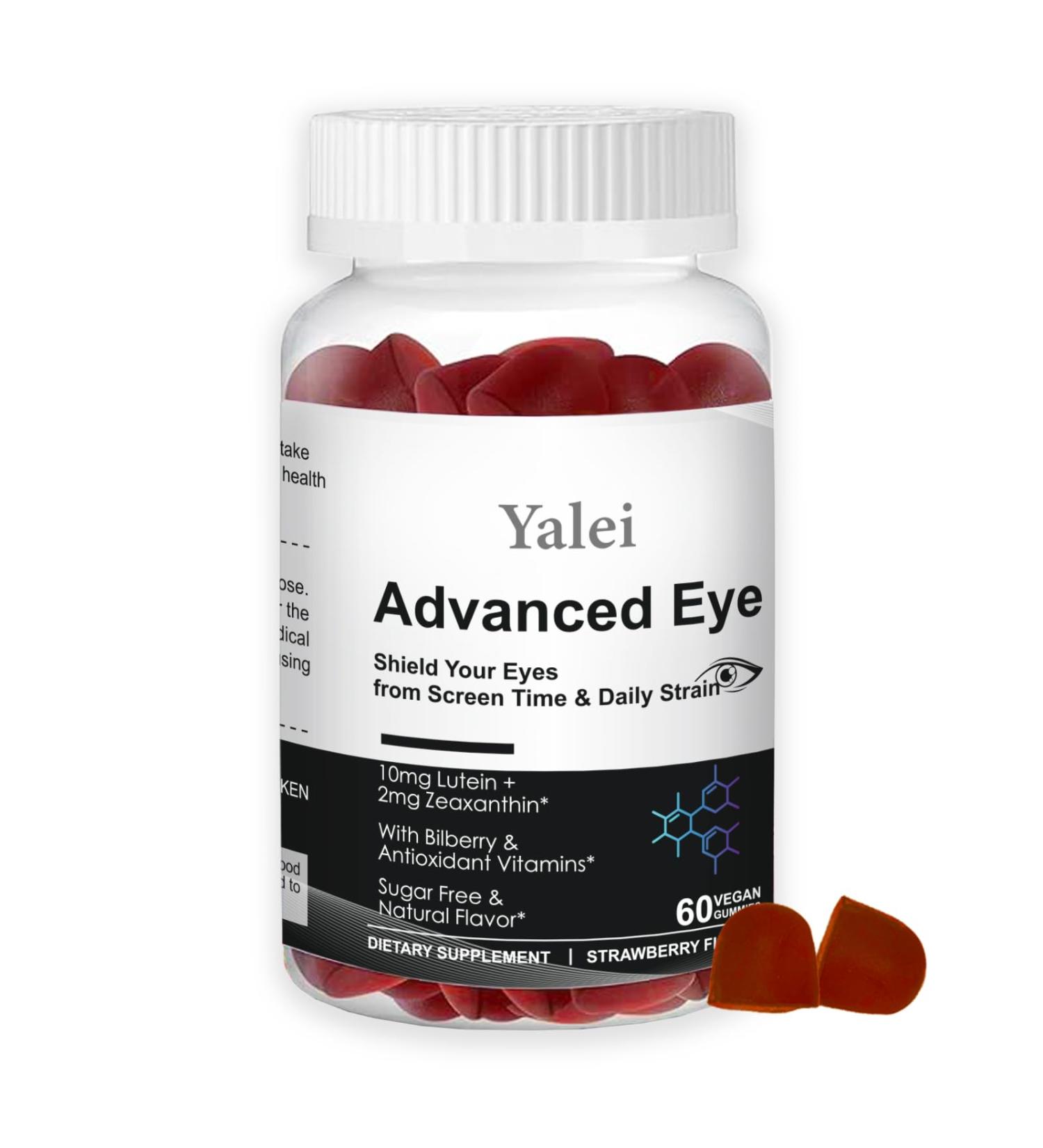 Yalei Lutein and zeaxanthin Supplements | Sugar-Free | 10mg Lutein & 2mg Zeaxanthin for Screen Time Eye Care - with Vitamins A C E for Digital Eye Strain | Non-GMO | 60 Count - Buy Online on GoSupps.com