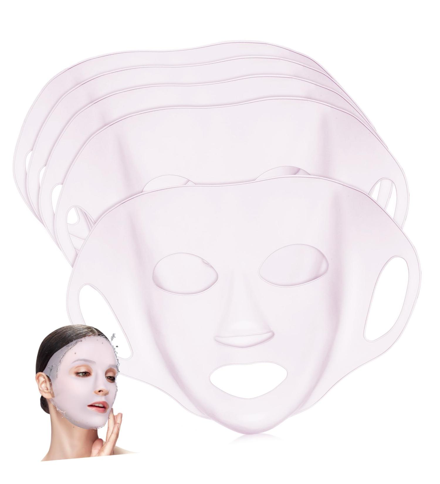 Ipetboom 5 pi ces Masques Visage Silicone R utilisables Souples Hydratants Couvre-masque Facial Confortables Pour Soins Peau - Buy Online on GoSupps.com