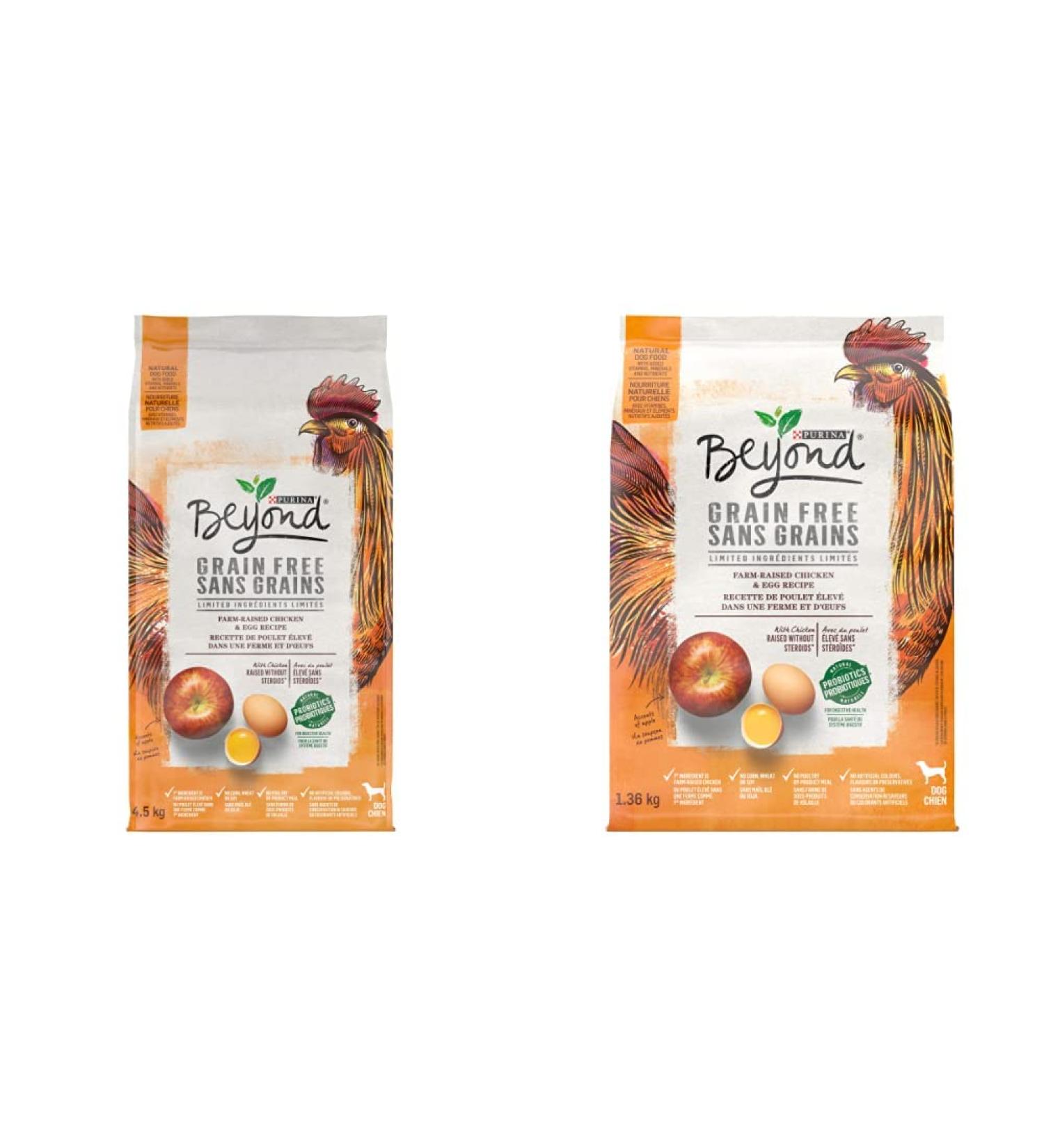 Beyond Grain Free Dry Dog Food Farm-Raised Chicken & Egg 4.5kg + 1.36kg Bundle - Buy Online on GoSupps.com
