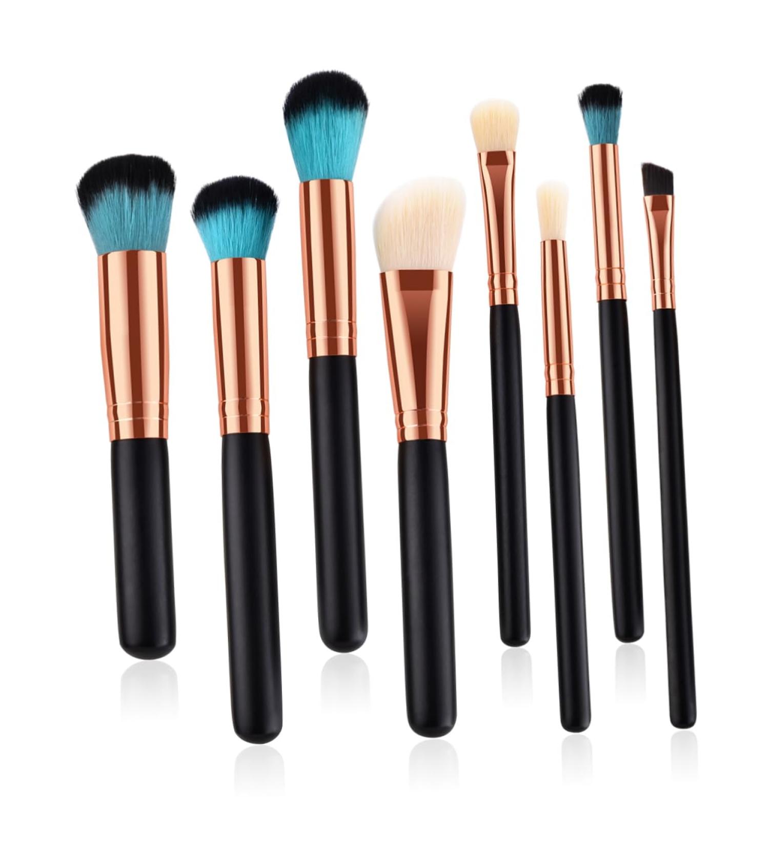 FRCOLOR 8pcs Makeup Brush Kit - Wooden Handle & Bamboo Foundation Brush for Flawless Beauty - Buy Online on GoSupps.com