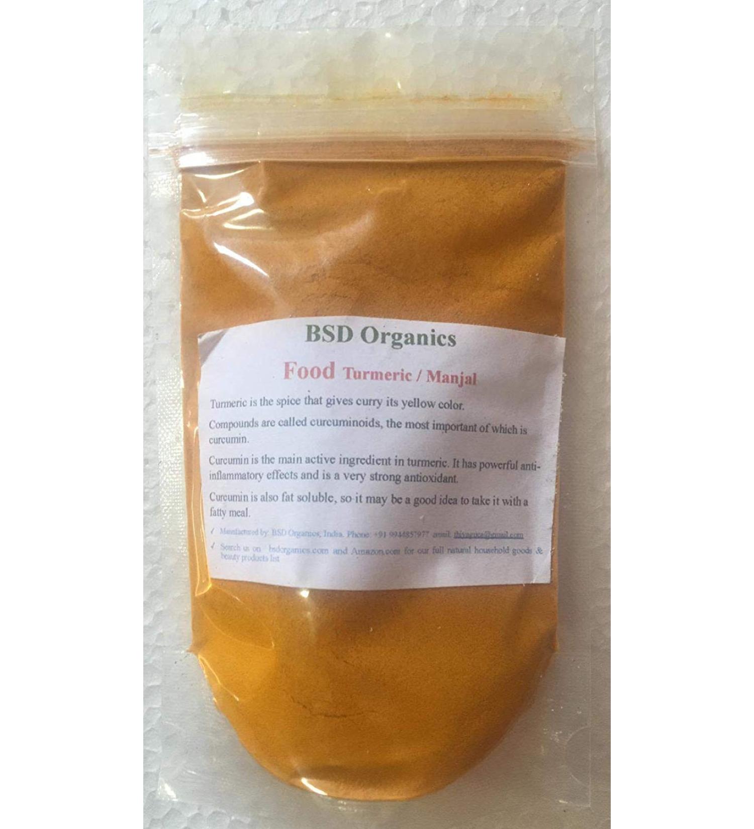 BSD Organics Herby Food Turmeric/Manjal Powder - 50 g / 0.11 Pounds - Buy Online on GoSupps.com