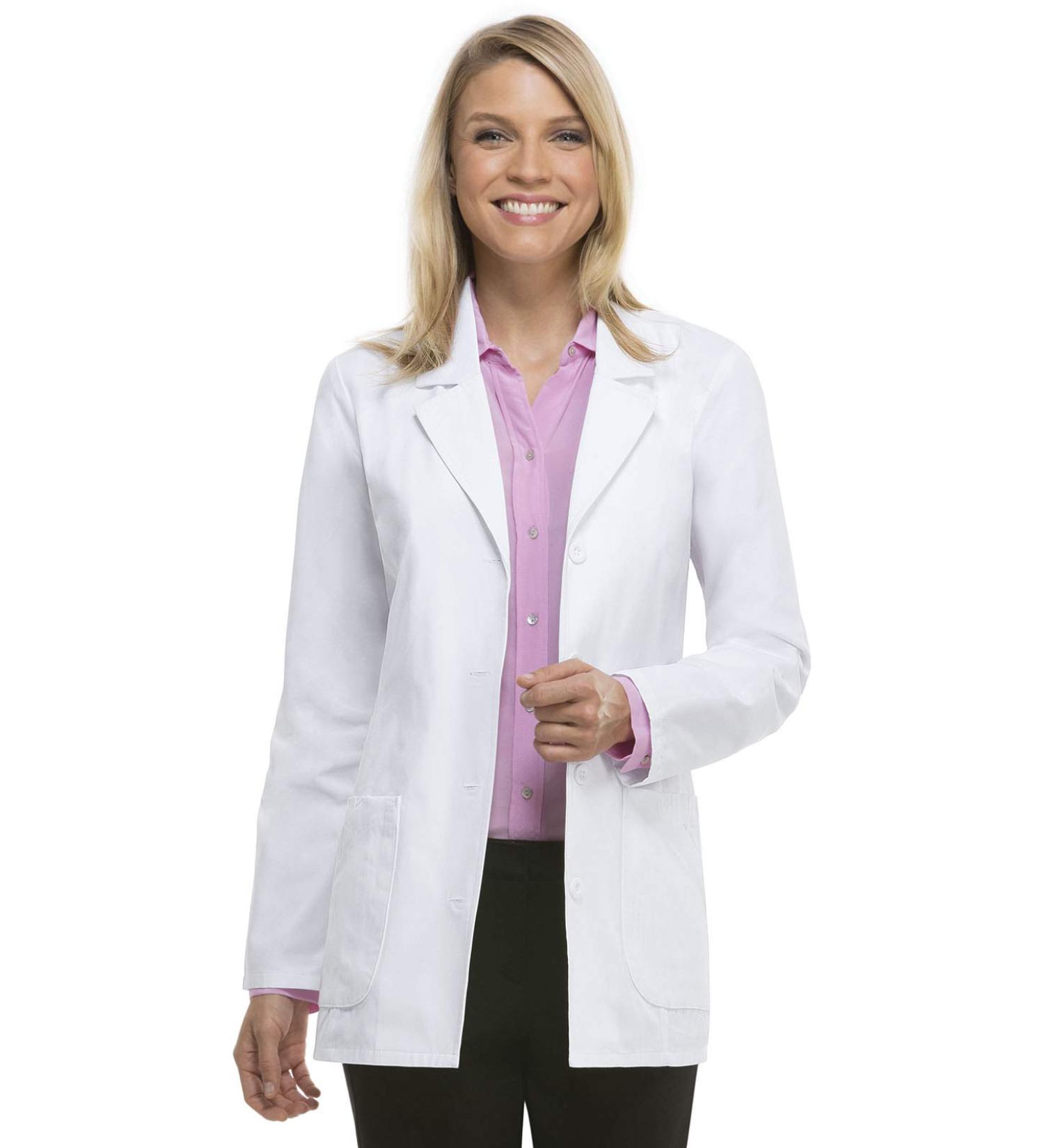 Dickies EDS Professional Women Scrubs Lab Coat 29 84405 - Small White - Buy Online on GoSupps.com