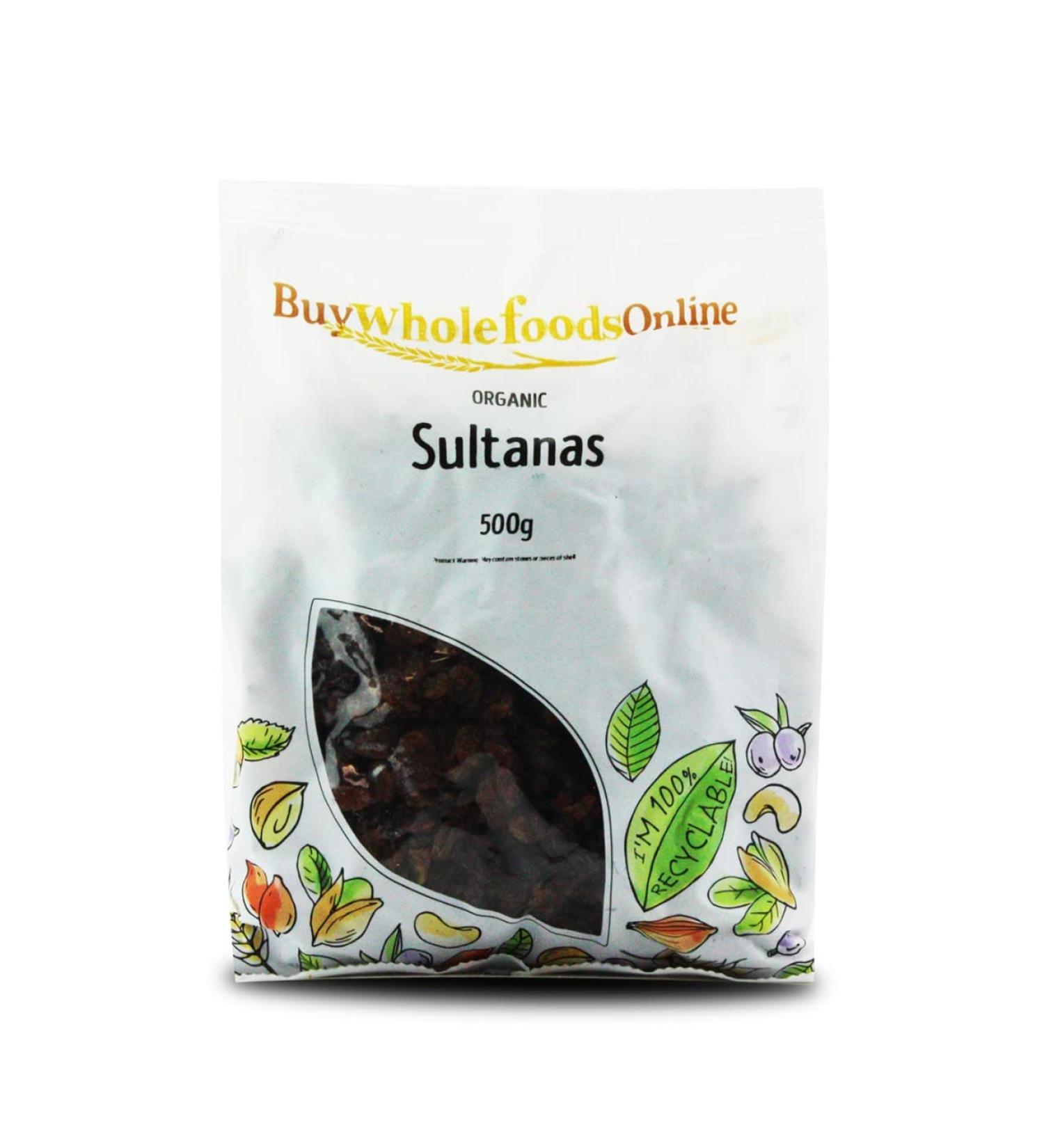 Organic Sultanas 500g (BWFO)