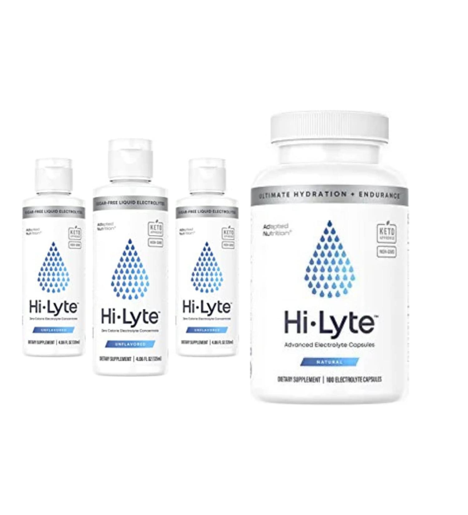 Hi-Lyte Electrolyte Replacement Capsules - 100 Servings | Rapid Rehydration Supplement | Immune Support & Hydration - 3 Bottles - Buy Online on GoSupps.com