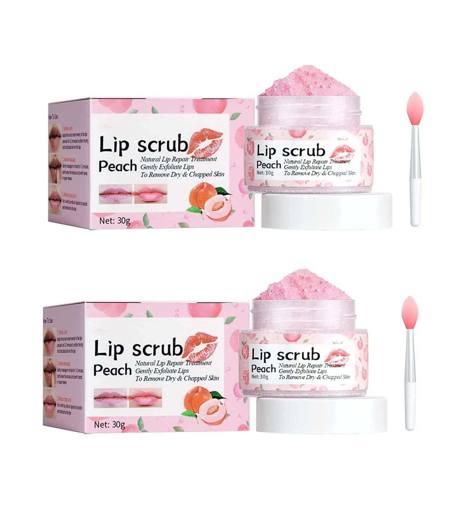 2022 Lot de 2 exfoliants et hydratants pour les l vres - Exfoliant et hydratant pour les l vres - Soin naturel doux pour les l vres - Gommage pour les l vres fonc es - Buy Online on GoSupps.com
